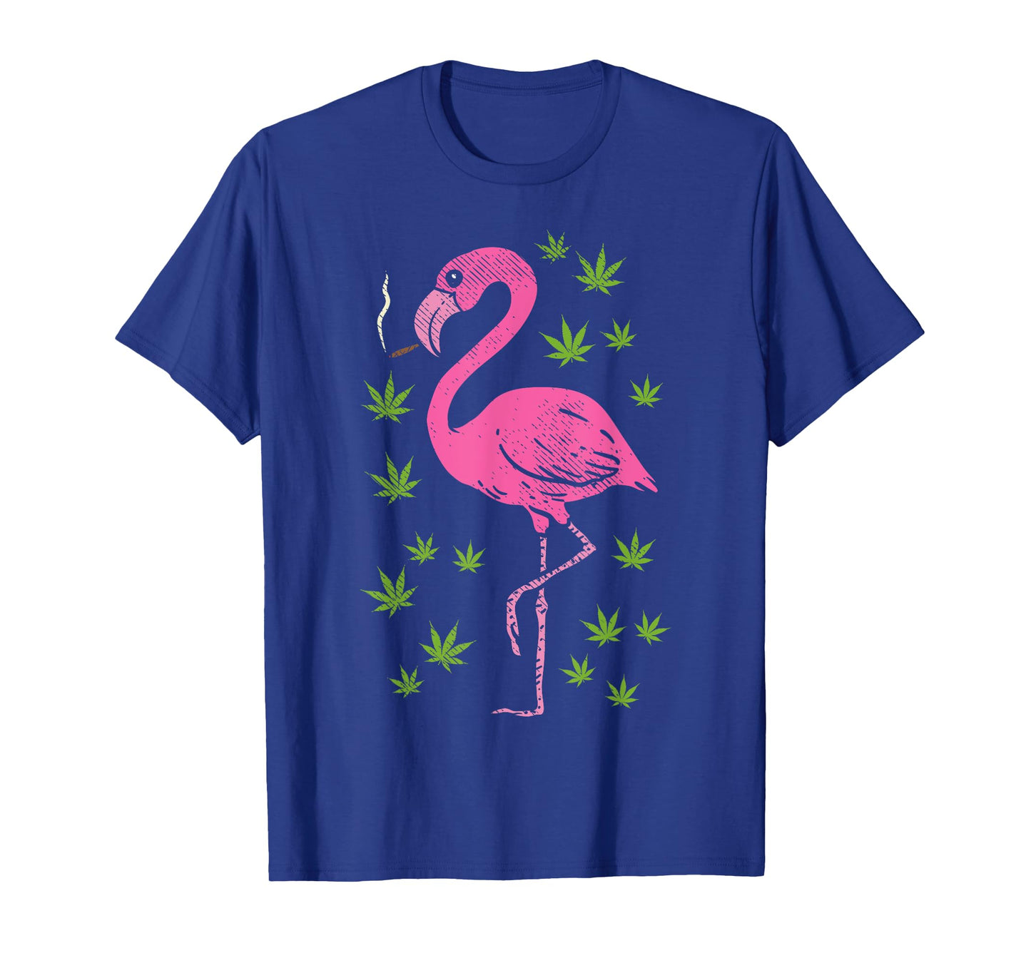 Flamingo Bird Smoking Weed Cannabis Blunt 420 Stoner Gift T-Shirt