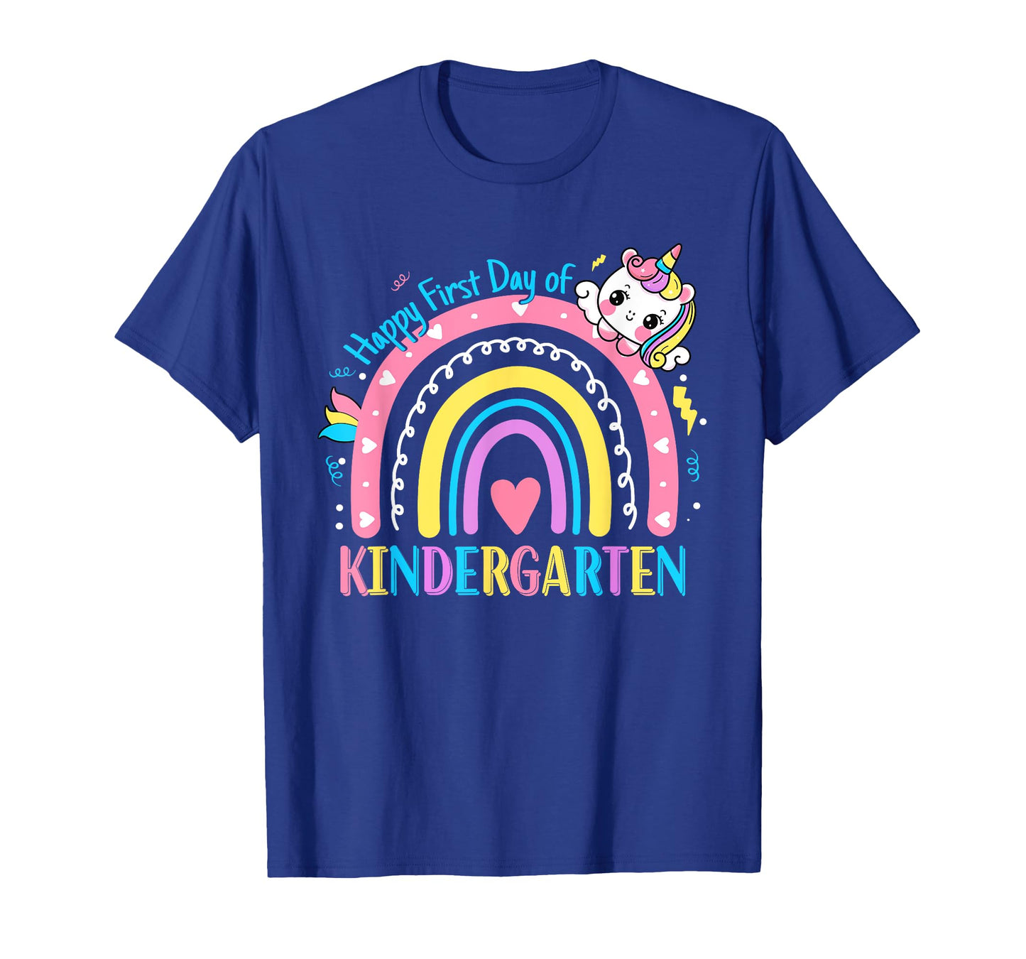 Kindergarten First Day to School Kindergarten Unicorn Girls T-Shirt