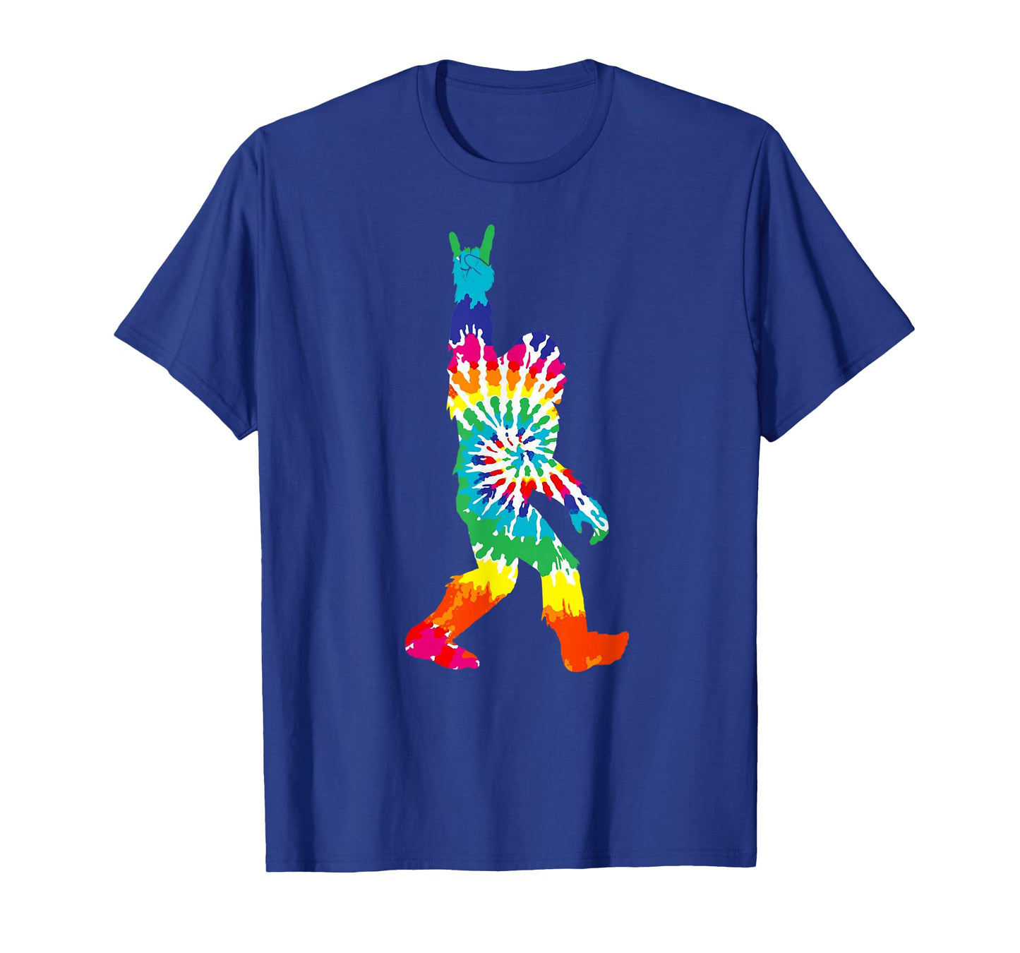 Funny Bigfoot Rock and Roll Tie Dye Shirt Sasquatch Believer T-Shirt