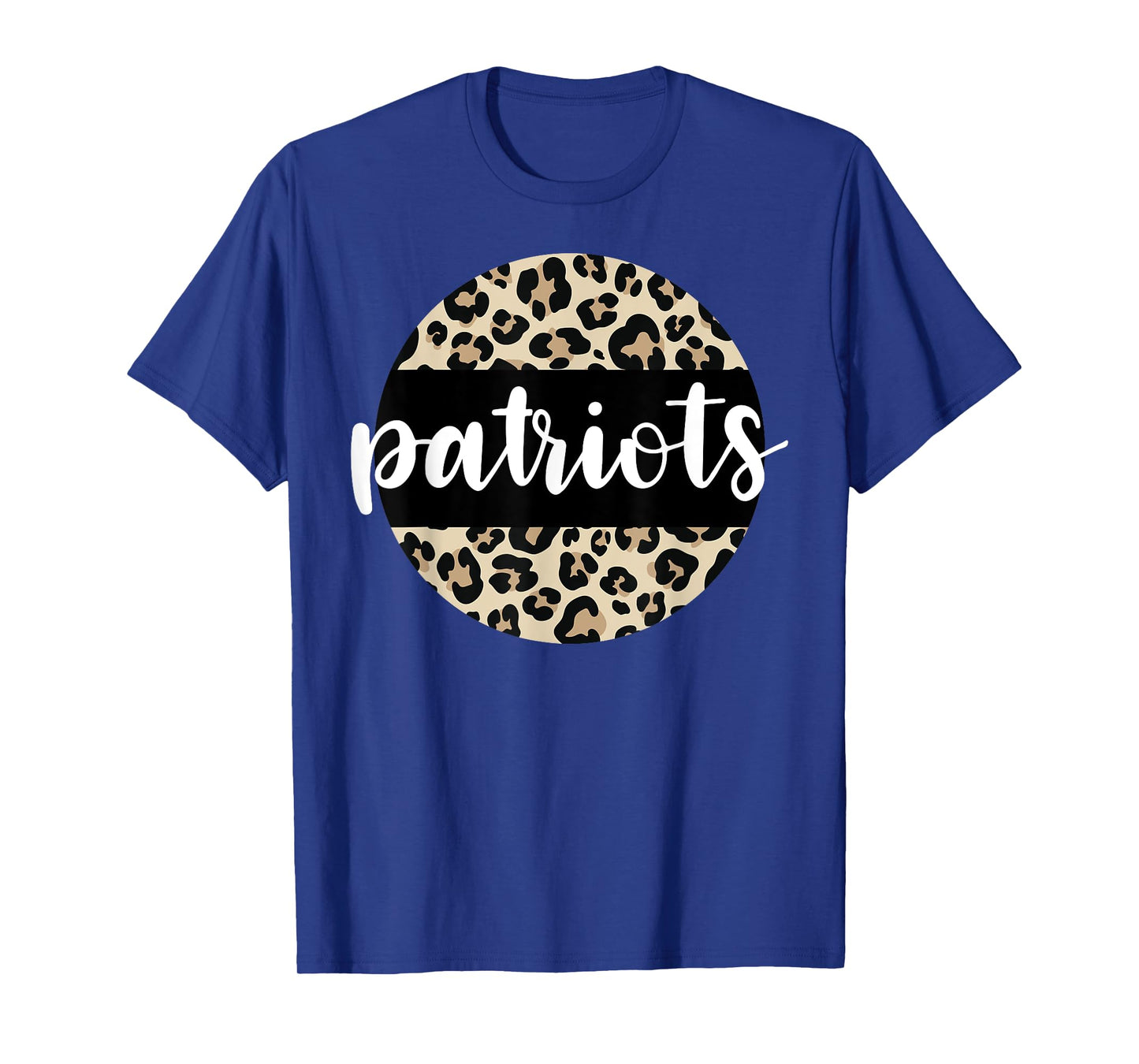Leopard Print Patriots Team Mascot School Spirit Game Night T-Shirt