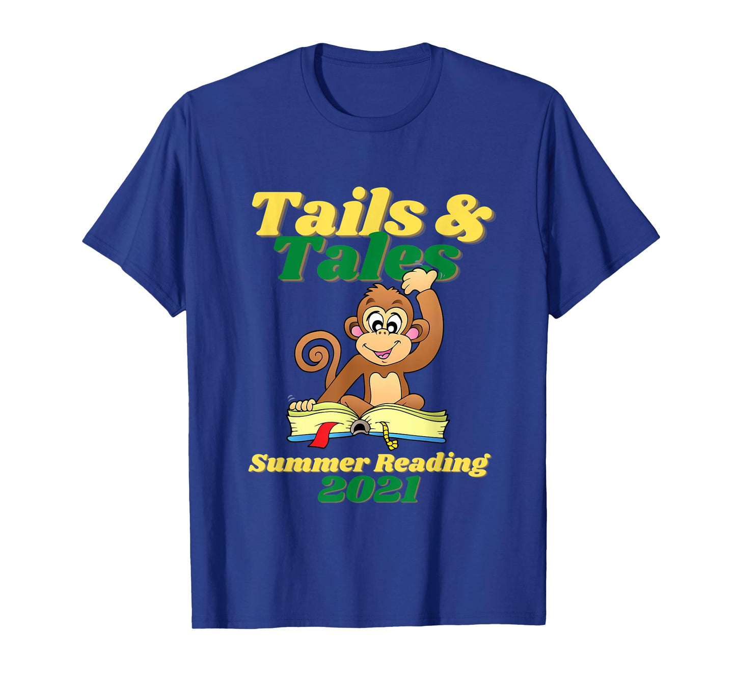 Tails and Tales Summer Reading 2021 Monkey Library Prize T-Shirt