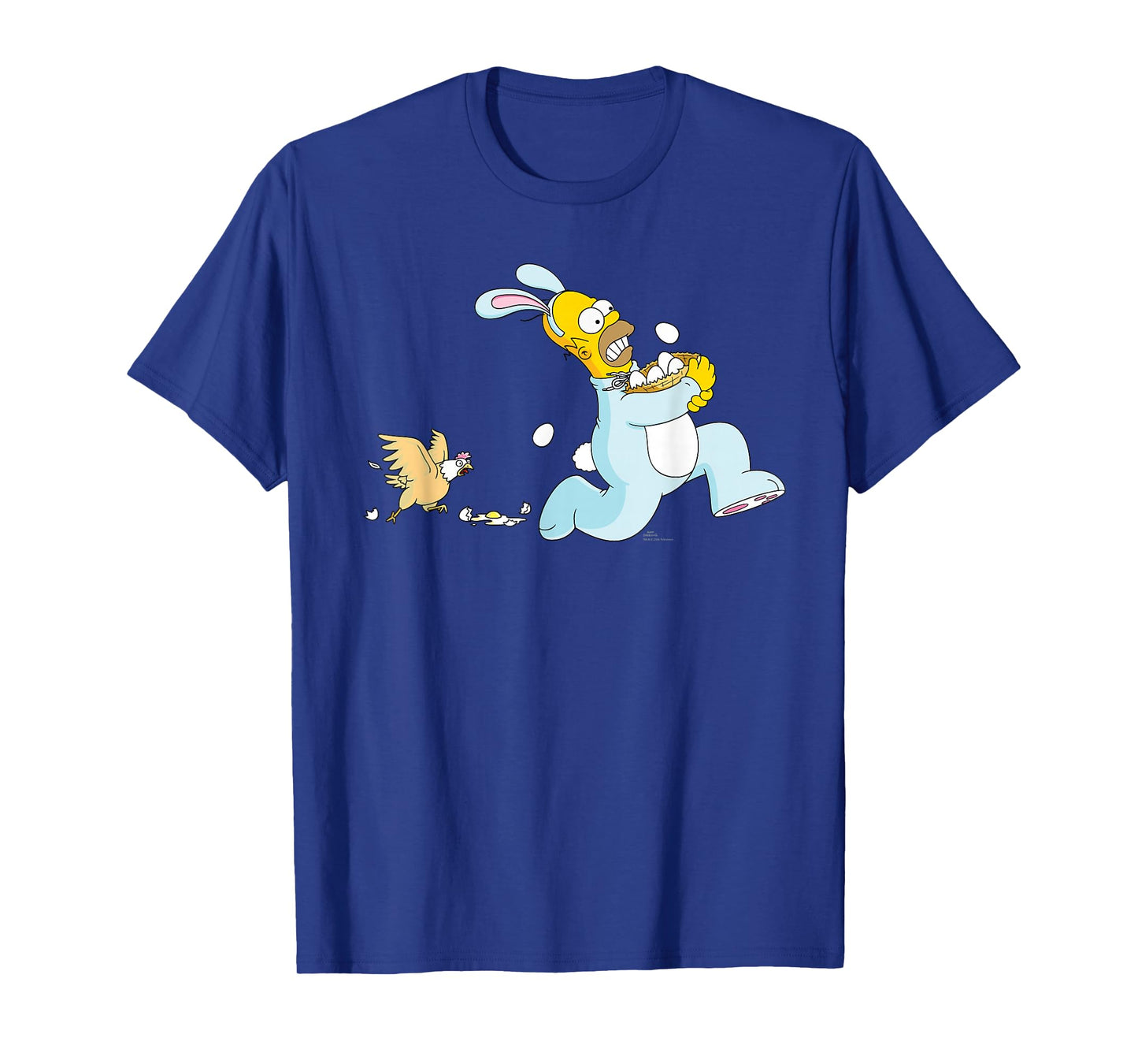 The Simpsons Homer Simpson Easter Bunny & Eggs Chicken Chase T-Shirt