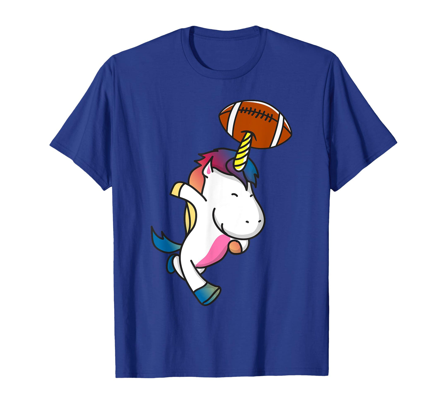 Unicorn Playing Football Sports Funny Unicorn Football T-Shirt