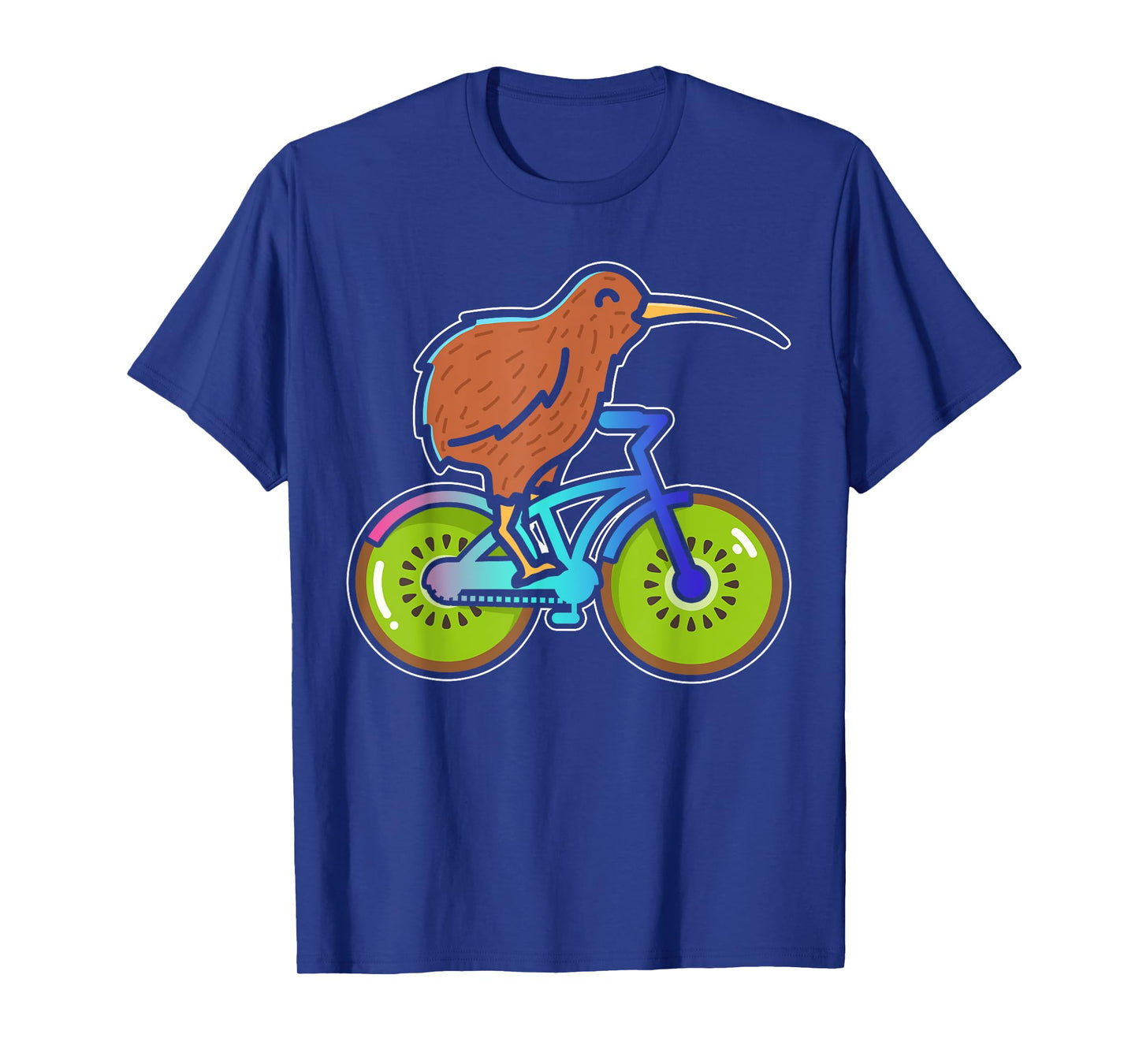 Cycle New Zealand Funny Kiwi on a Bicycle Design Idea design T-Shirt