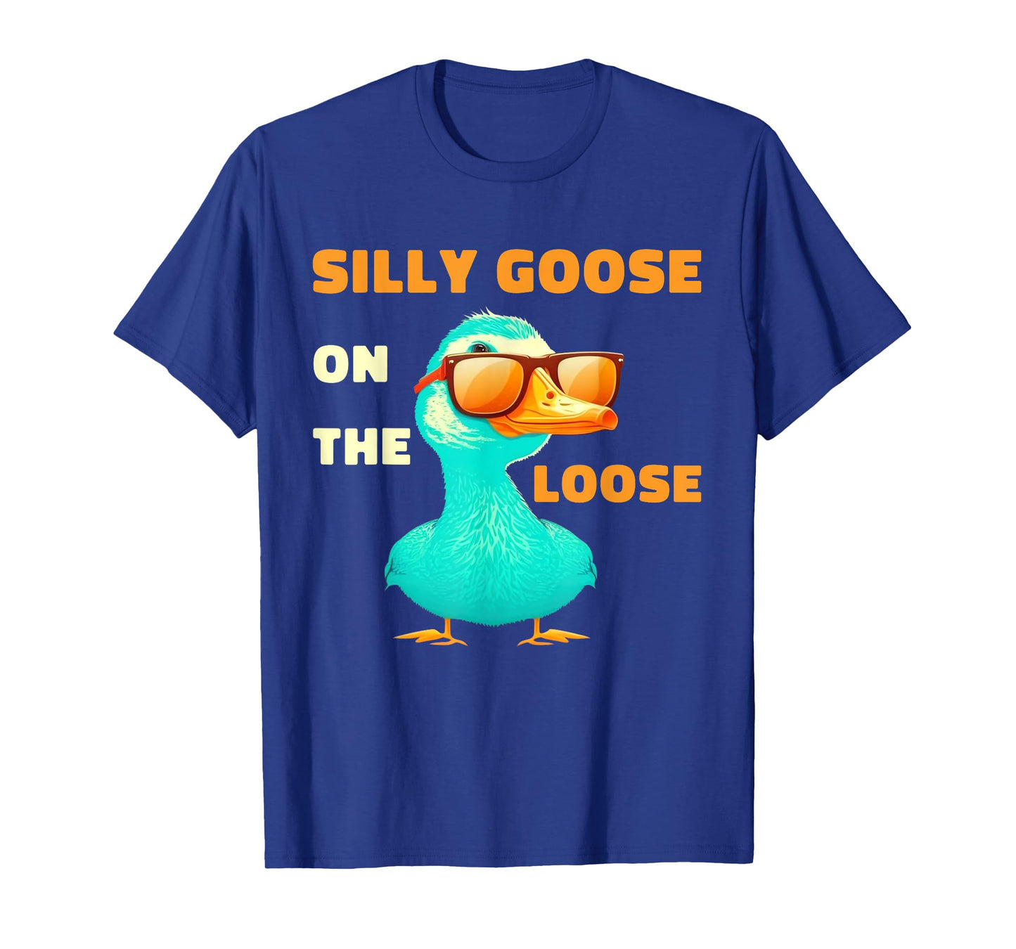 Silly Goose On The Loose Funny Cute Bird Lover Boys Girls T-Shirt