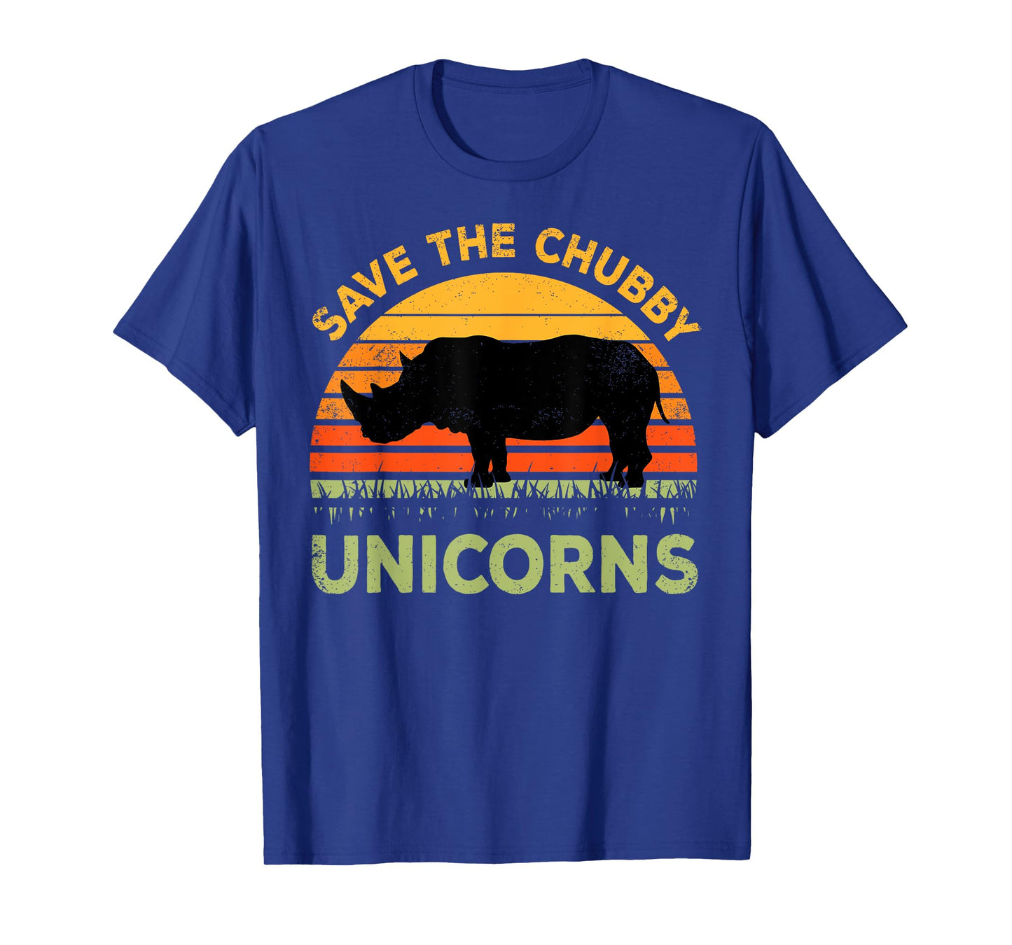 Save The Chubby Unicorns Rhino Rhinoceros African Animal T-Shirt