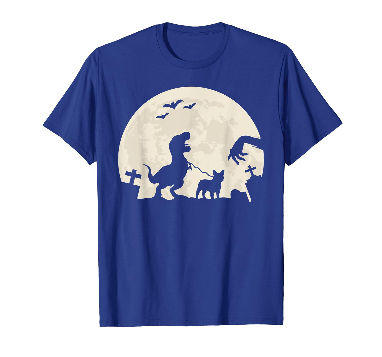 Halloween French Bulldog Dog Frenchie Dinosaur Costume Men Women Kids T-Shirt