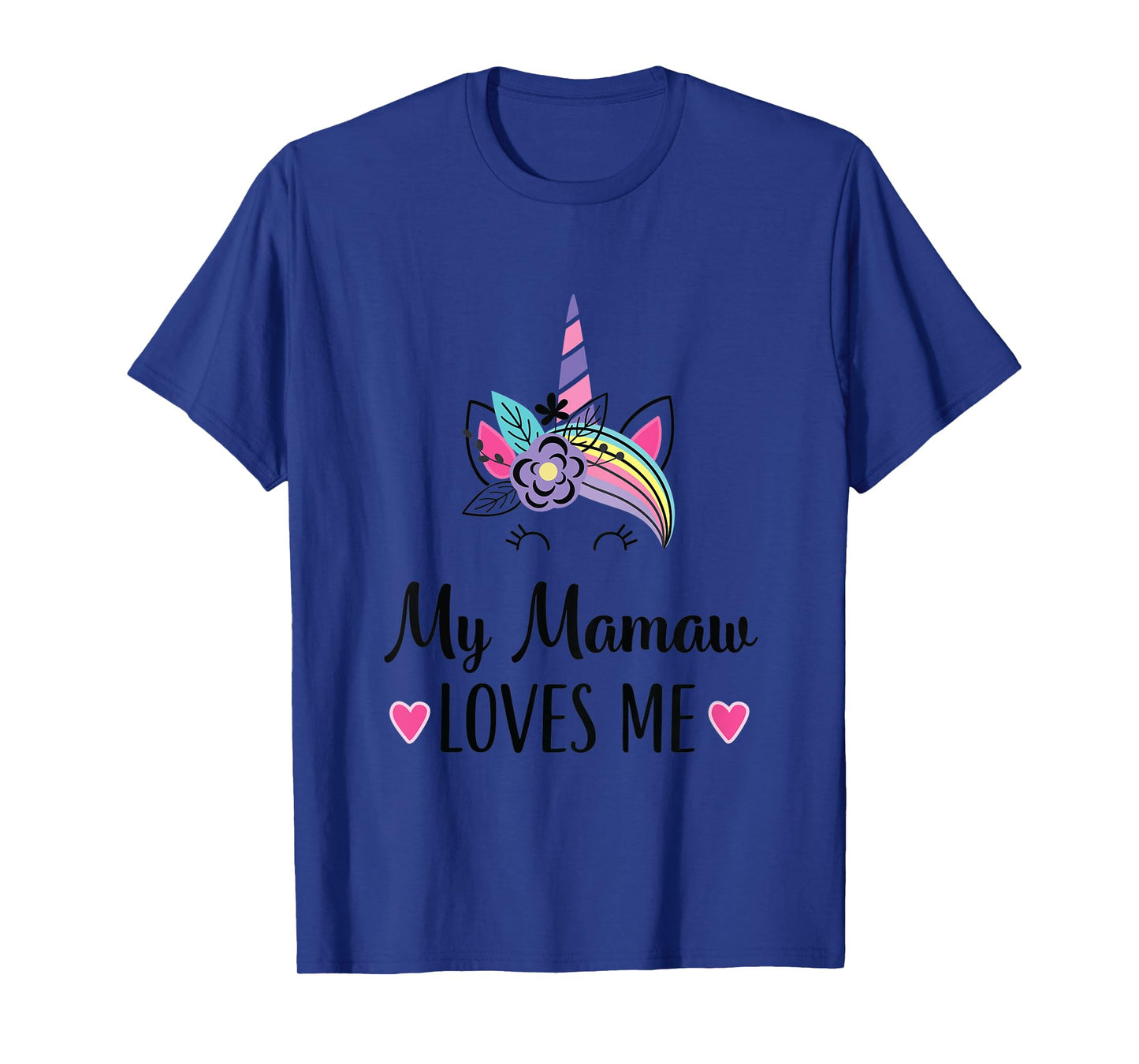 Kids My Mamaw Loves Me Granddaughter Unicorn T-Shirt
