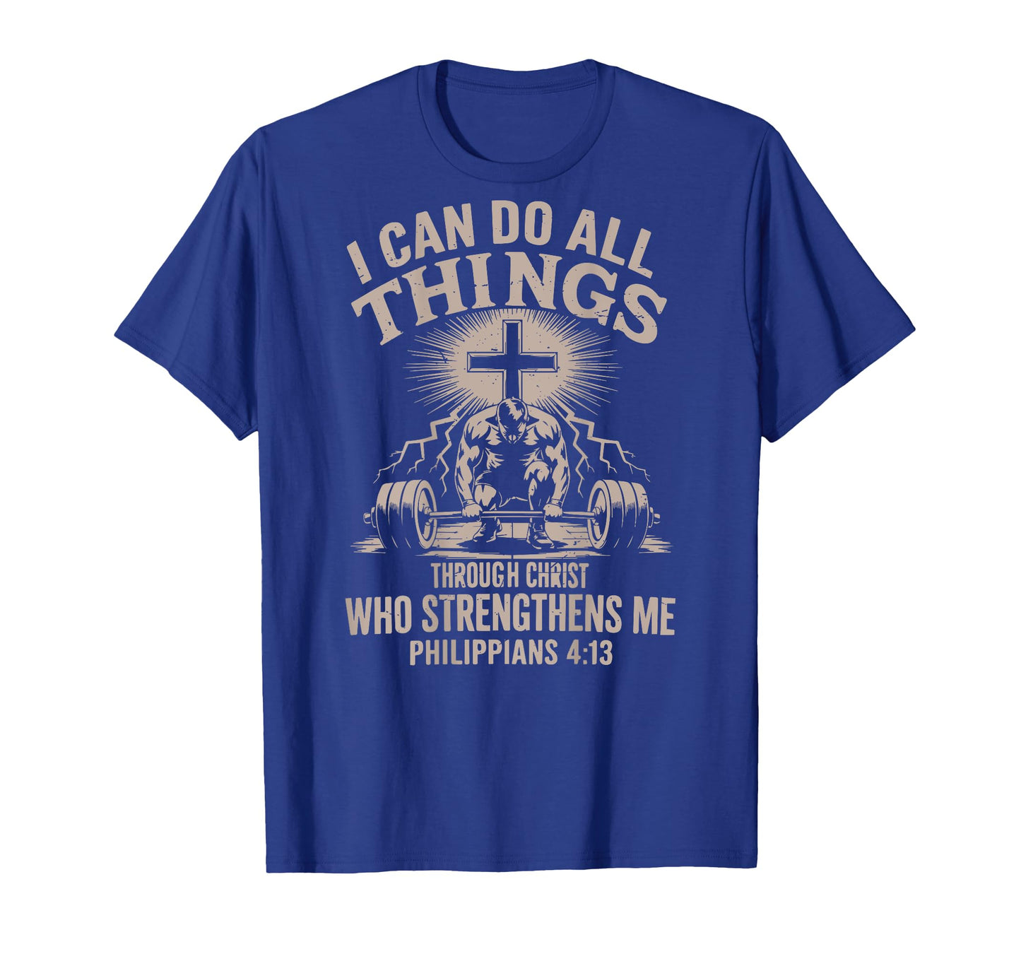 Can Do All Things Funny Christian Workout Gym Weightlifting T-Shirt