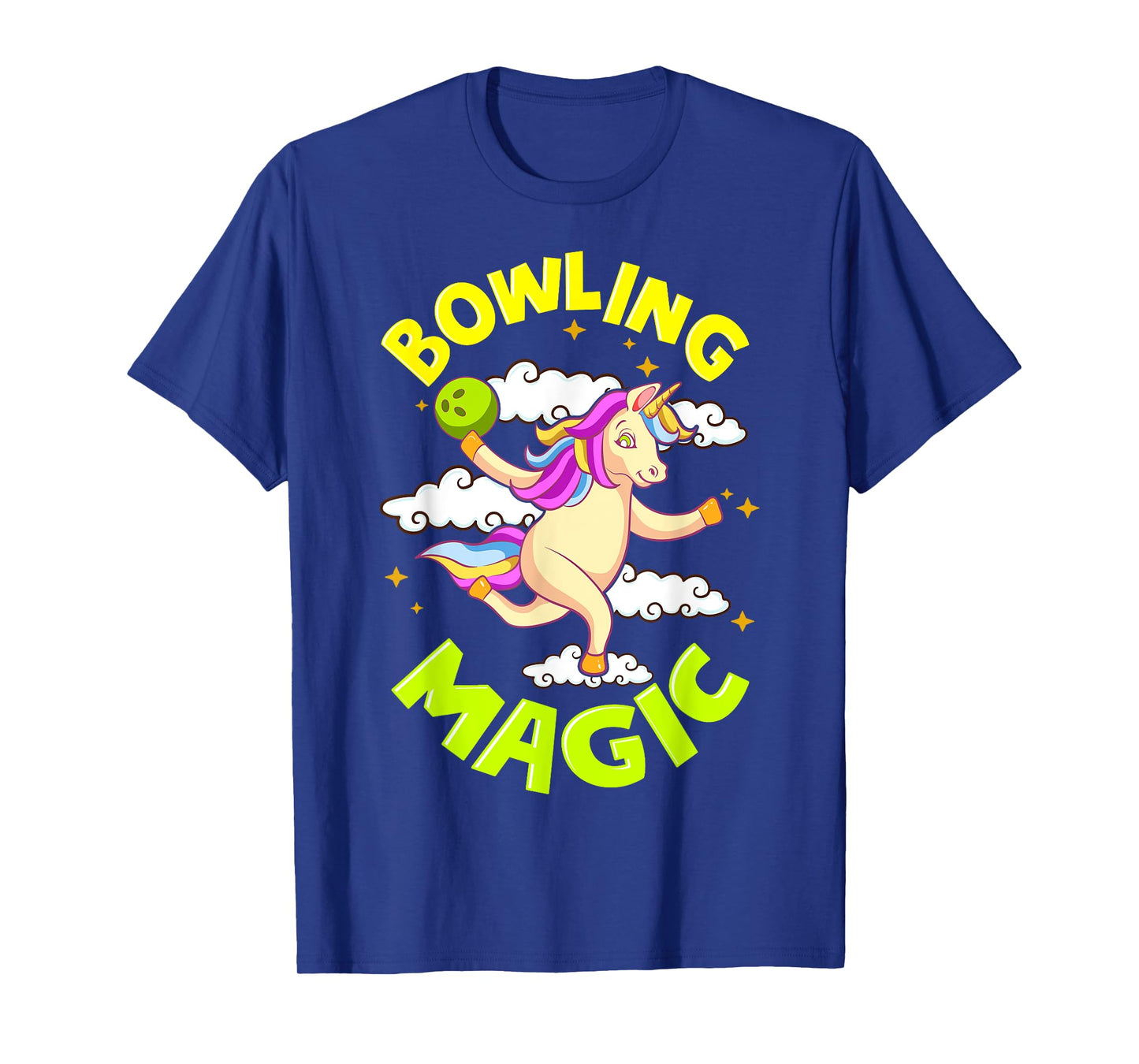 Funny Bowling Unicorn Design Gift Tee Bowling Magic Outfit T-Shirt