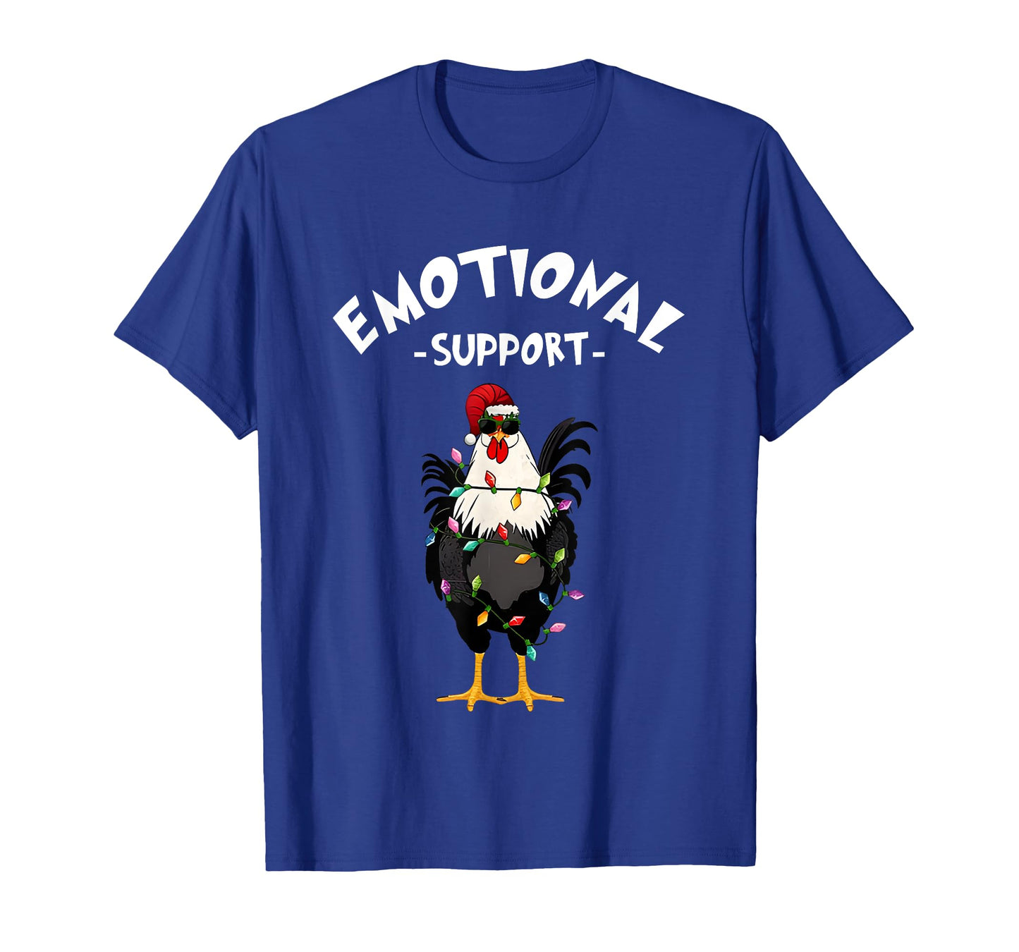 Chicken Emotional Support Cock Funny Christmas T-Shirt