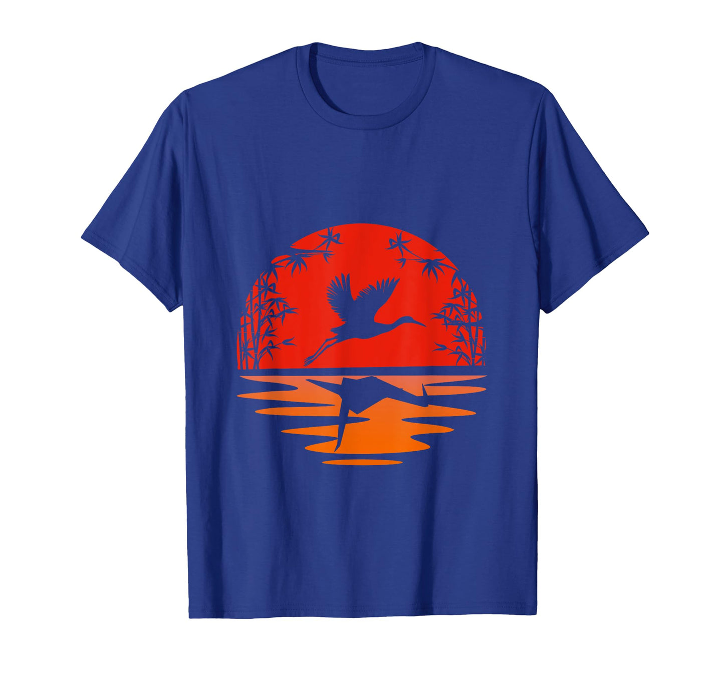 Kranich Mountain Japanese Mountains Natural Stork Bird Origami T-Shirt