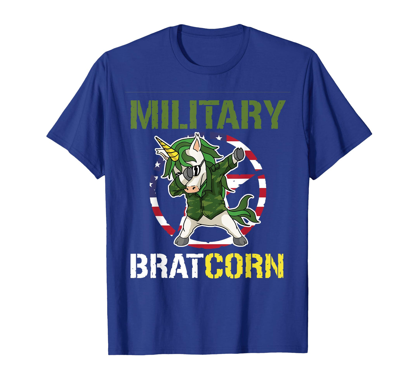 Purple Up Dabbing Bratcorn Unicorn Military Child Month Girl T-Shirt