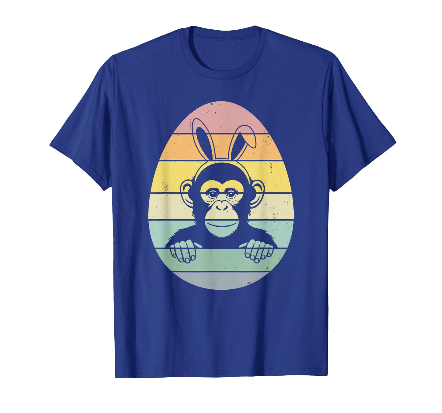 Retro Easter Egg Monkey Easter Day Womens Mens Kids T-Shirt