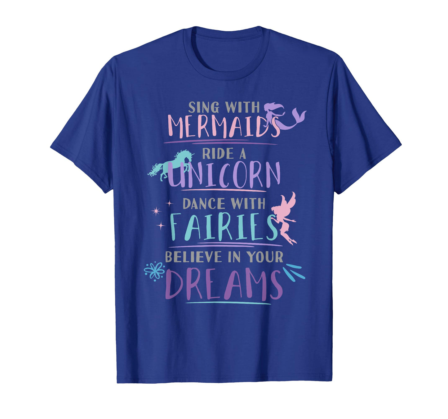 Cute Mermaid Unicorn Fairy T-Shirt Enchanted Girls T-Shirt