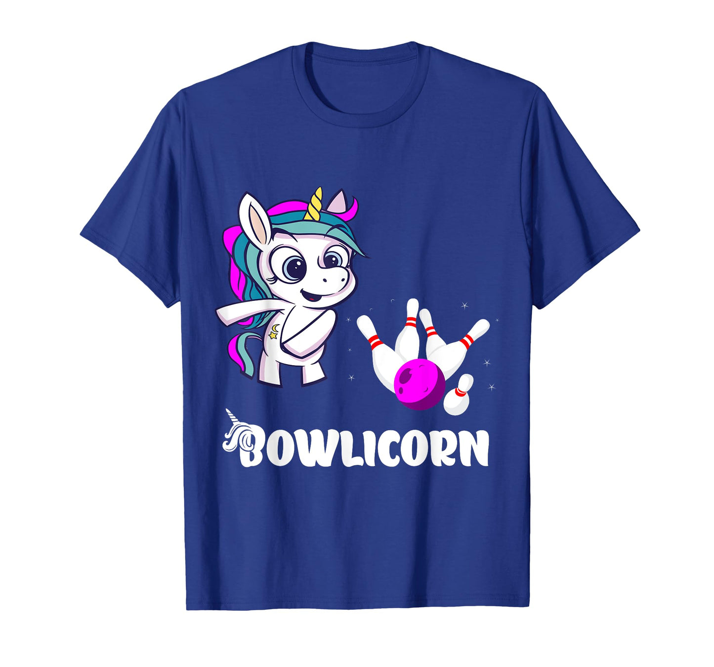 Unicorn Bowling Pin Strike Bowling Bowler Bowling Team T-Shirt