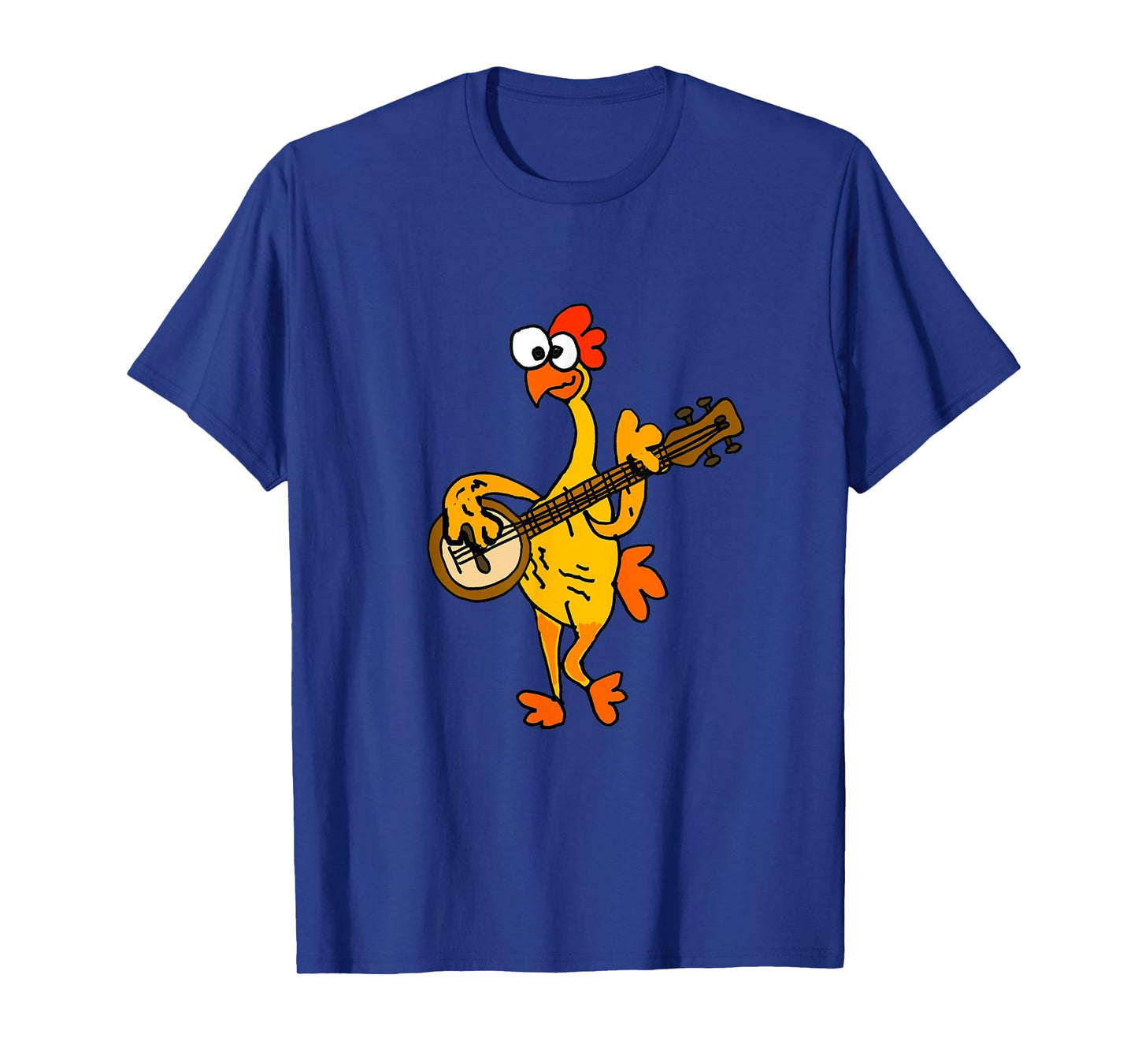 Smileteestank Funny Rubber Chicken Playing Banjo Cartoon T-Shirt