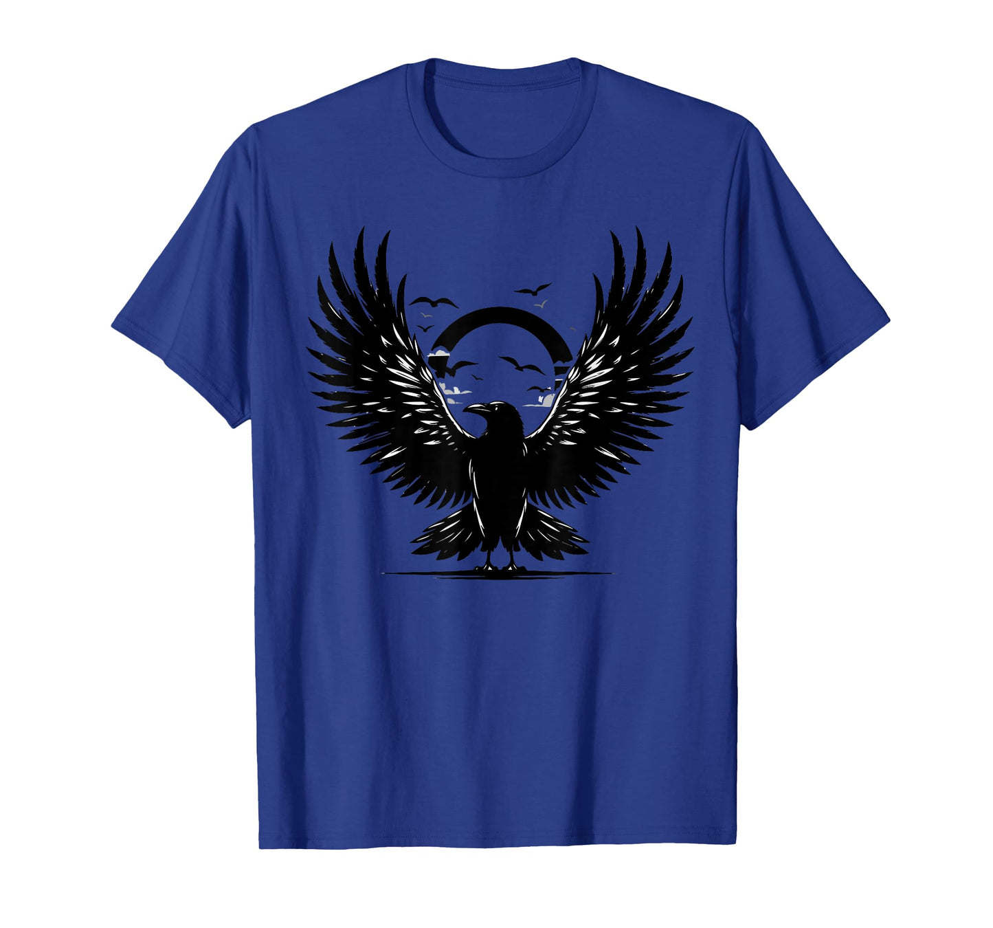 Beautiful Black Crow Raven Bird Silhouette T-Shirt