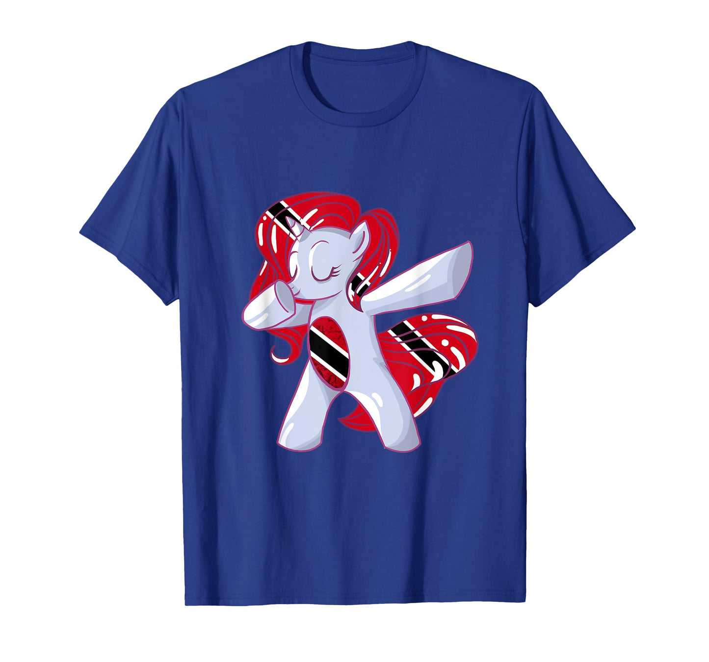 Dabbing Unicorn Trinidadian Flag Trinidad And Tobago T-Shirt