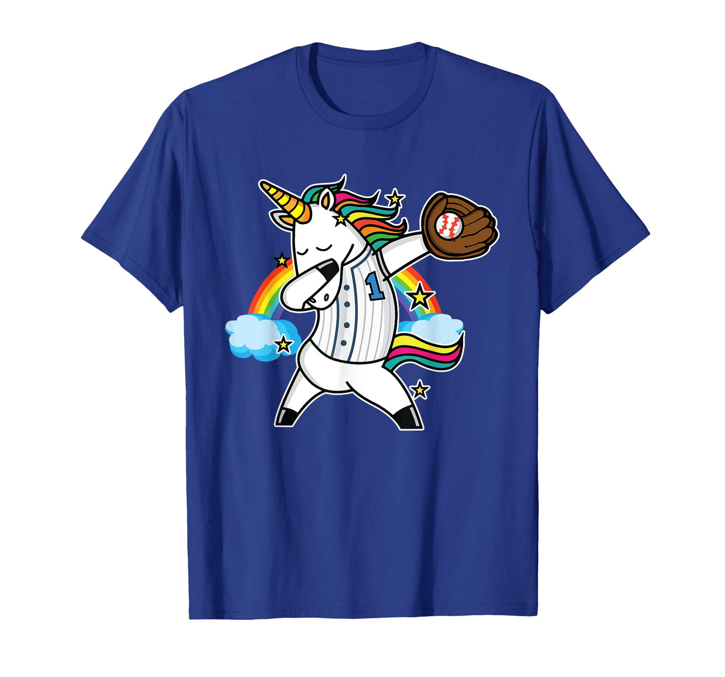 Unicorn Baseball Rainbow Baseball Lover I Unicorn Baseball T-Shirt