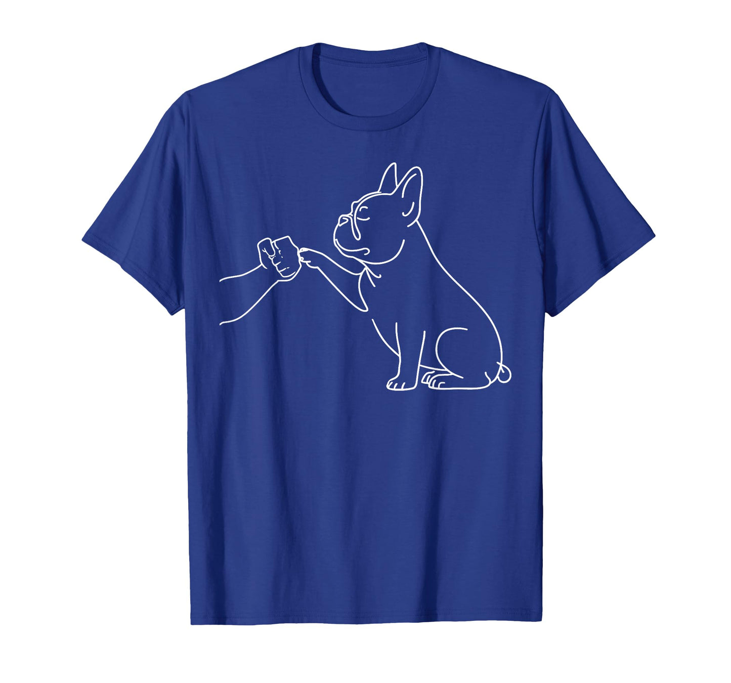 Human and Dog Paw Fist Bump Dog Lover French Bulldog T-Shirt
