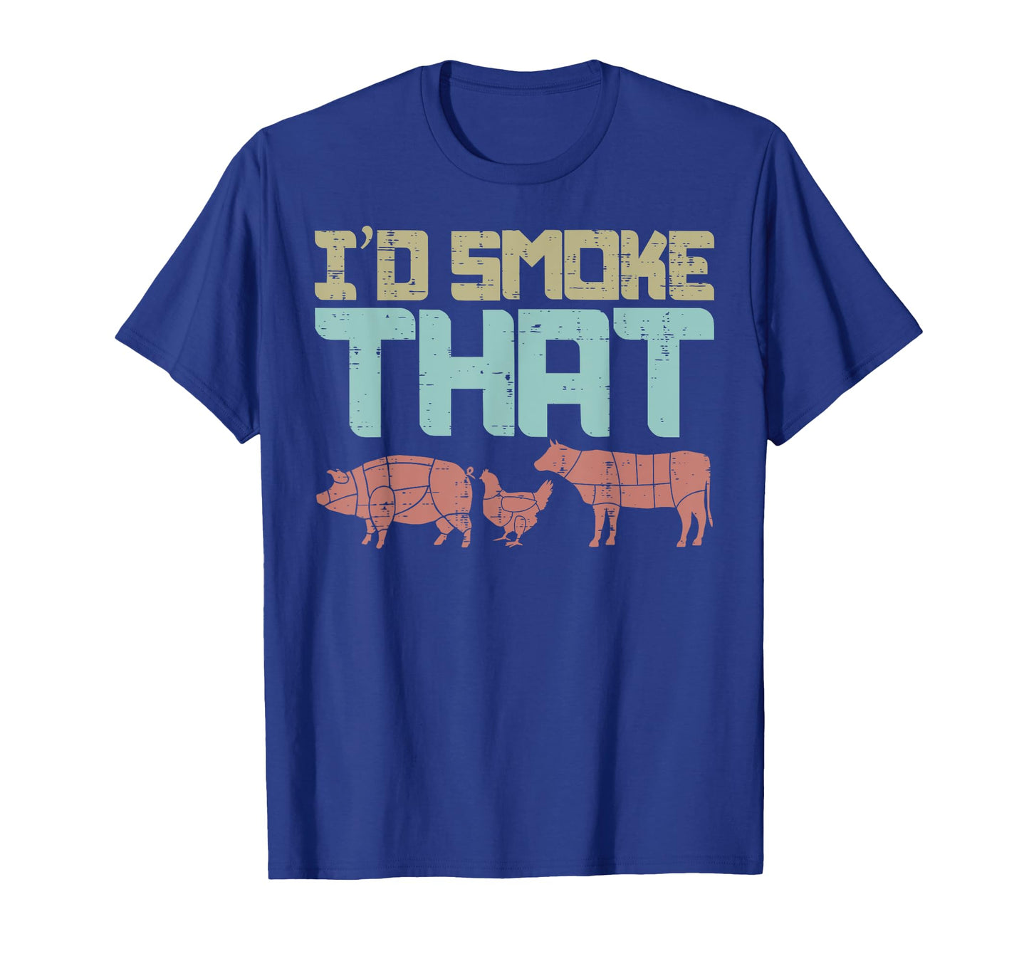 Id Smoke Pork Chicken Beef Funny BBQ Barbecue Grilling Gift T-Shirt
