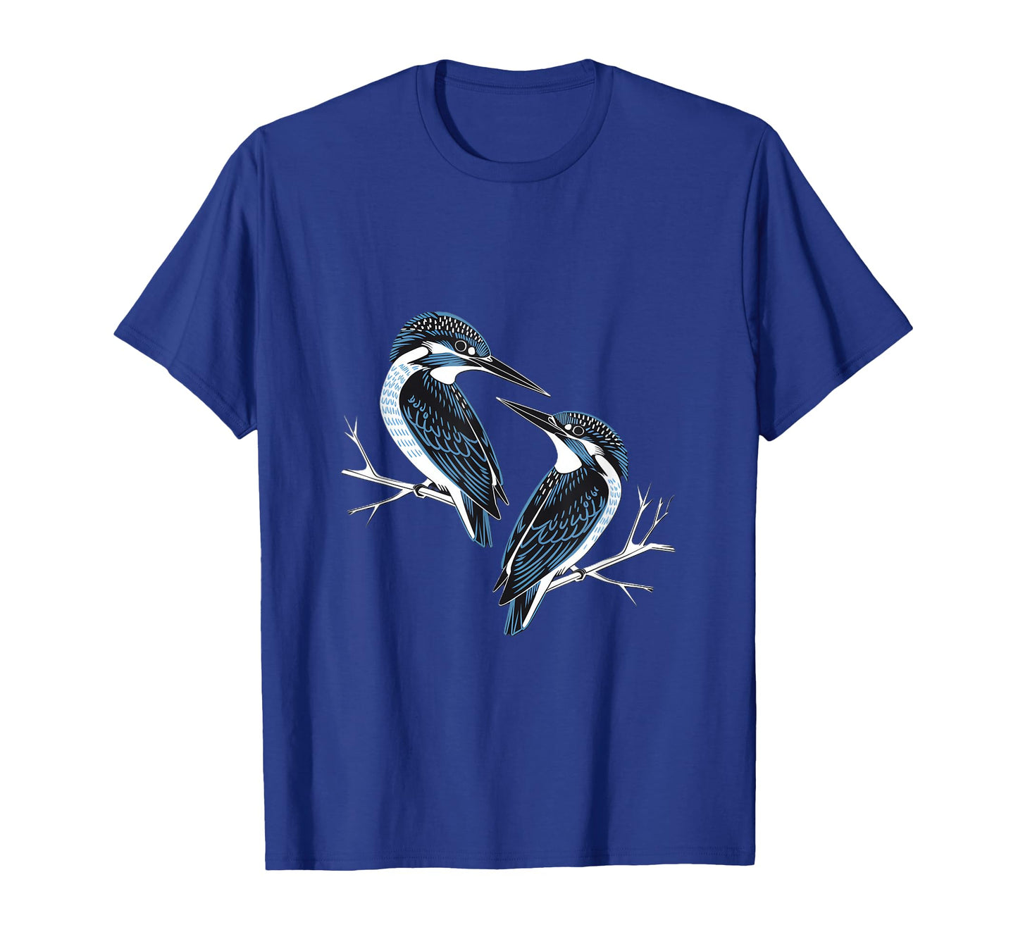Beautiful Kingfisher Birds on Branch T-Shirt