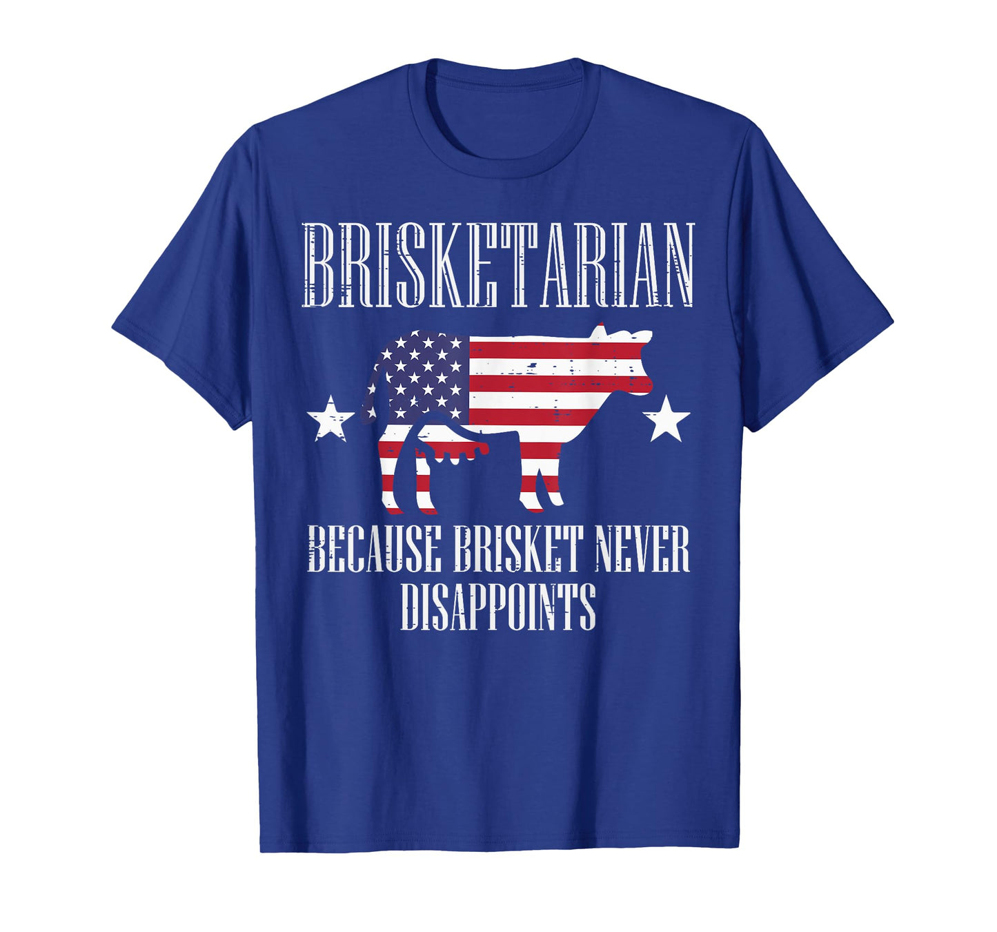 Brisketarian US Flag Brisket Bbq Barbecue 4th July Men Women T-Shirt