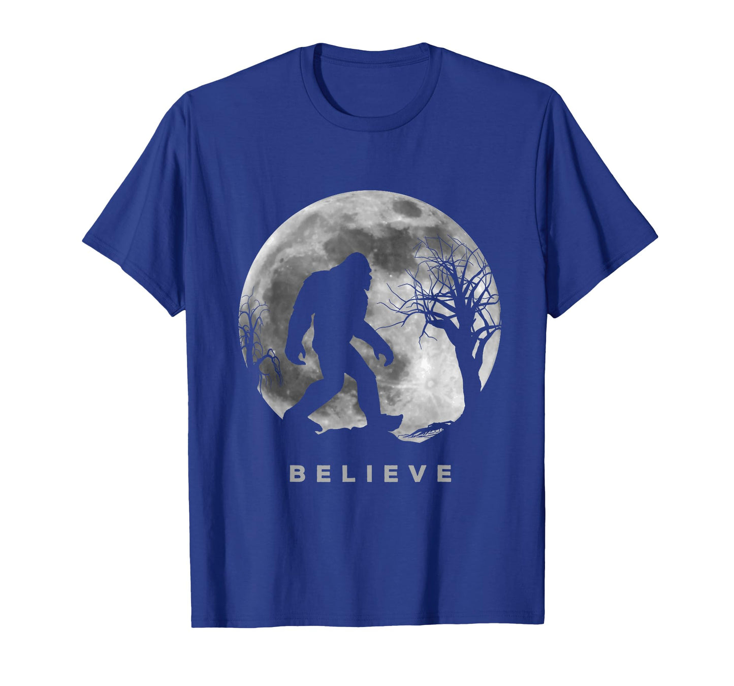 Bigfoot Night Full Moon Shirt I Believe Sasquatch Men Kids T-Shirt