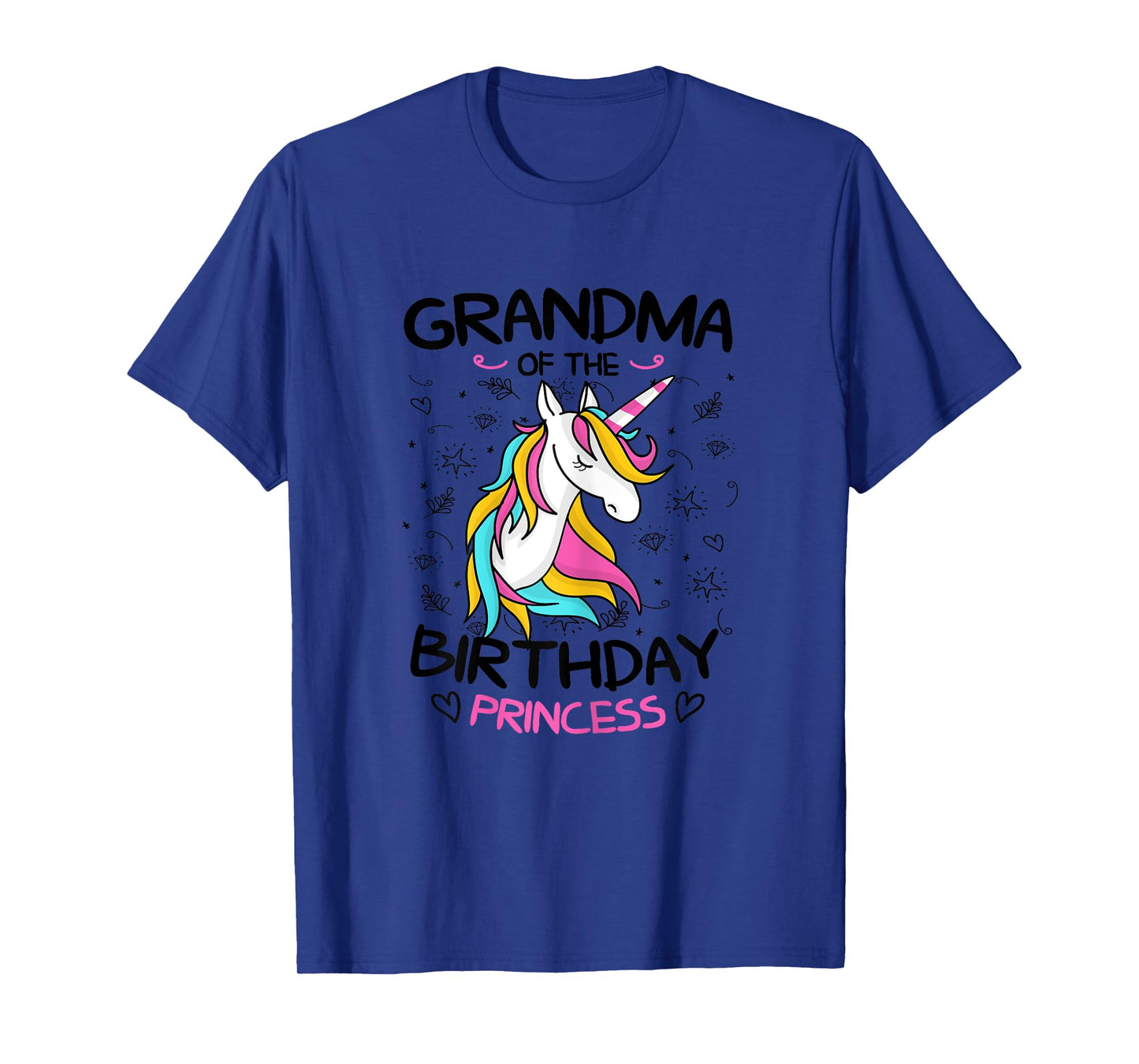 Grandma Of The Birthday Princess Shirt Unicorn Girl T-Shirt