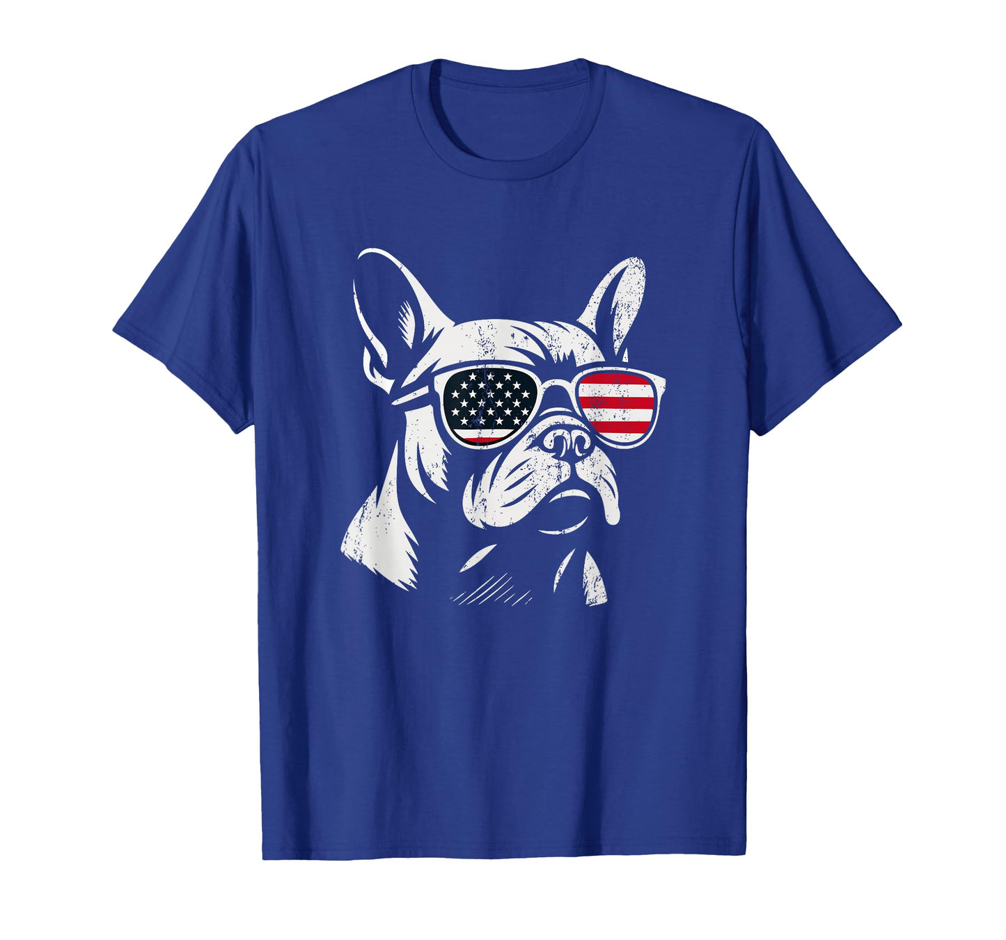 Retro French Bulldog Patriotic 4th of July American US Flag T-Shirt