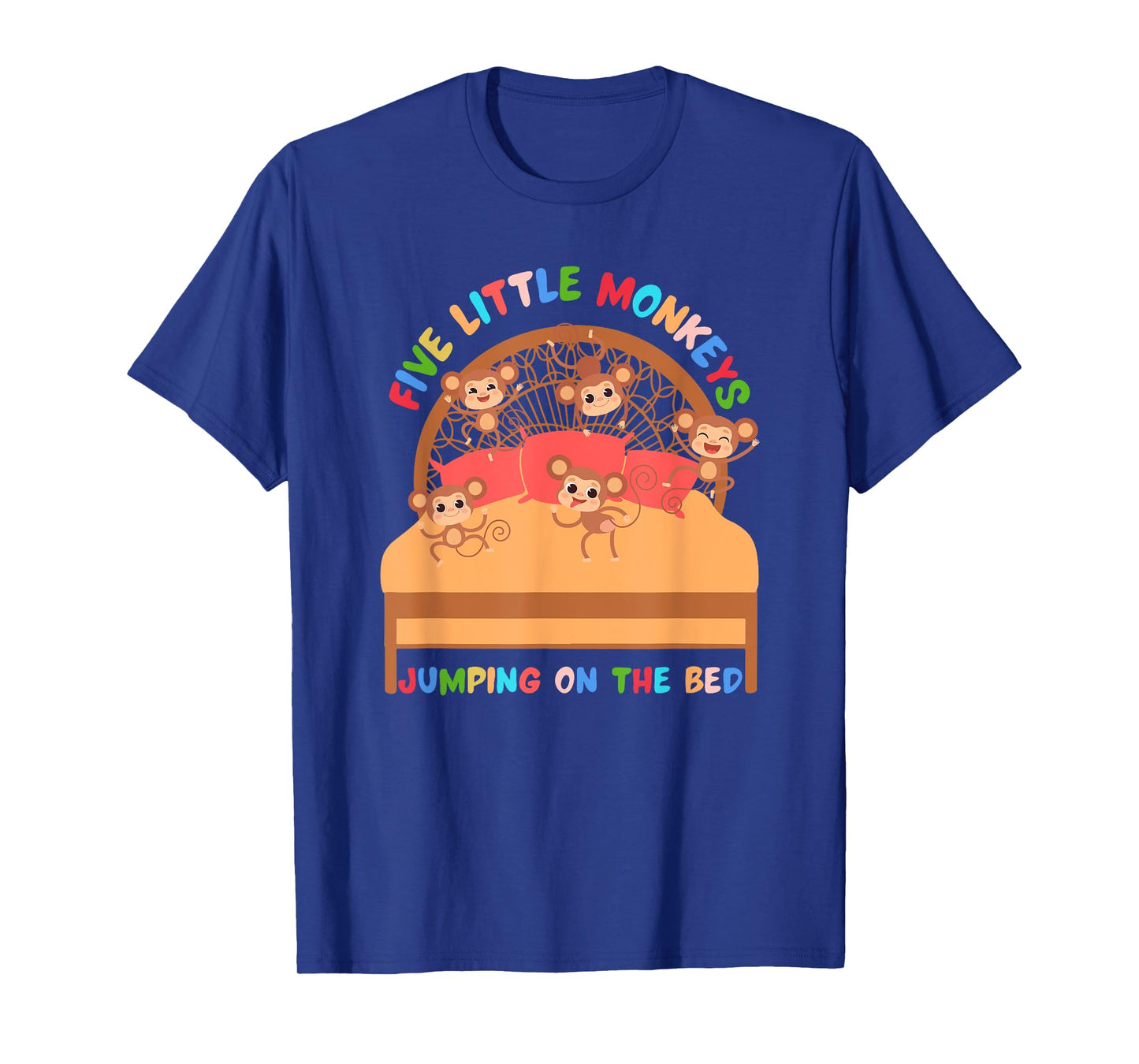 Cool Five Little Monkeys Jumping on The Bed tee for kids T-Shirt
