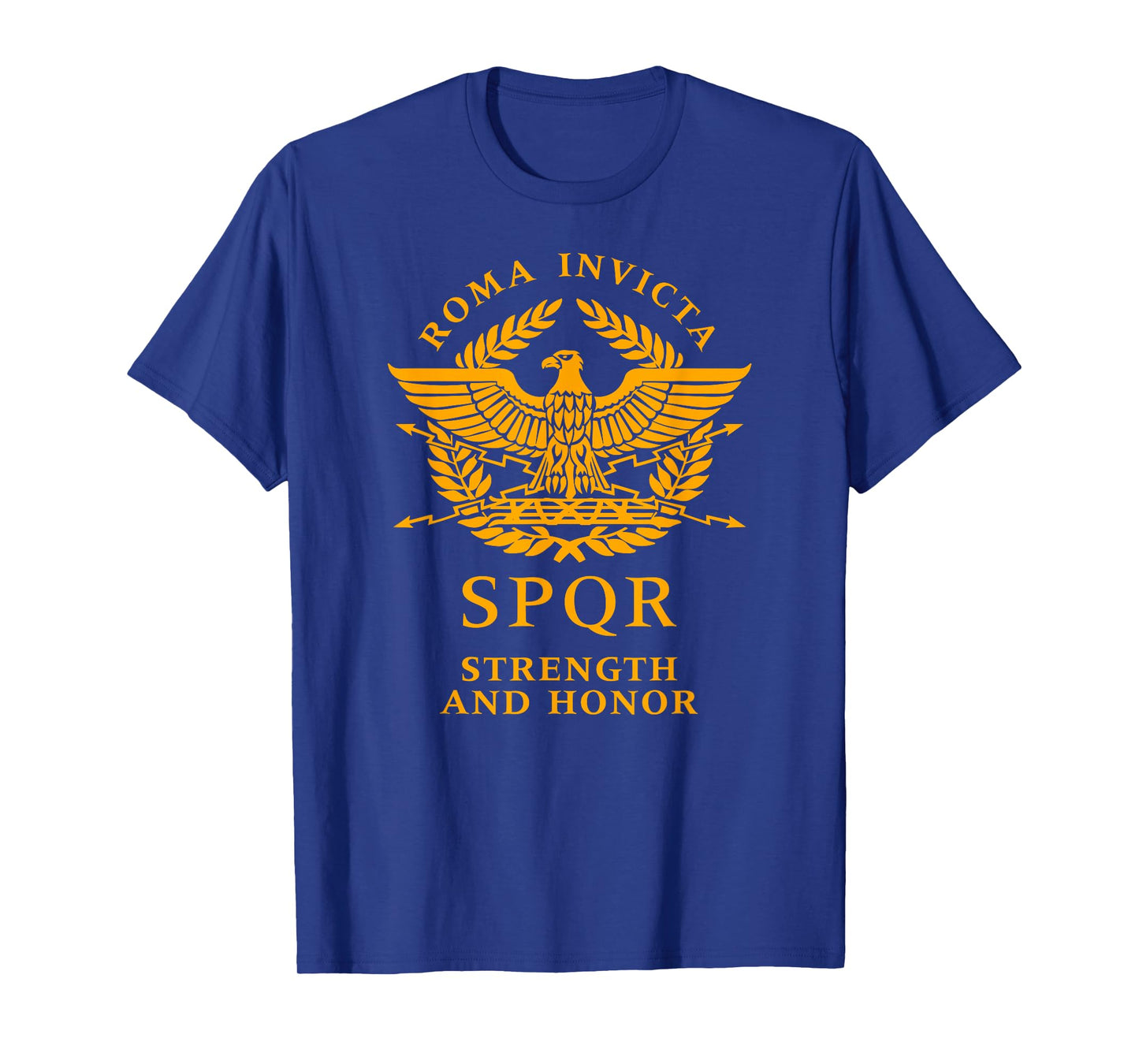 Utopia Sport Roman Shop Roma Invicta SPQR Roman Eagle Strength and Honor T-Shirt