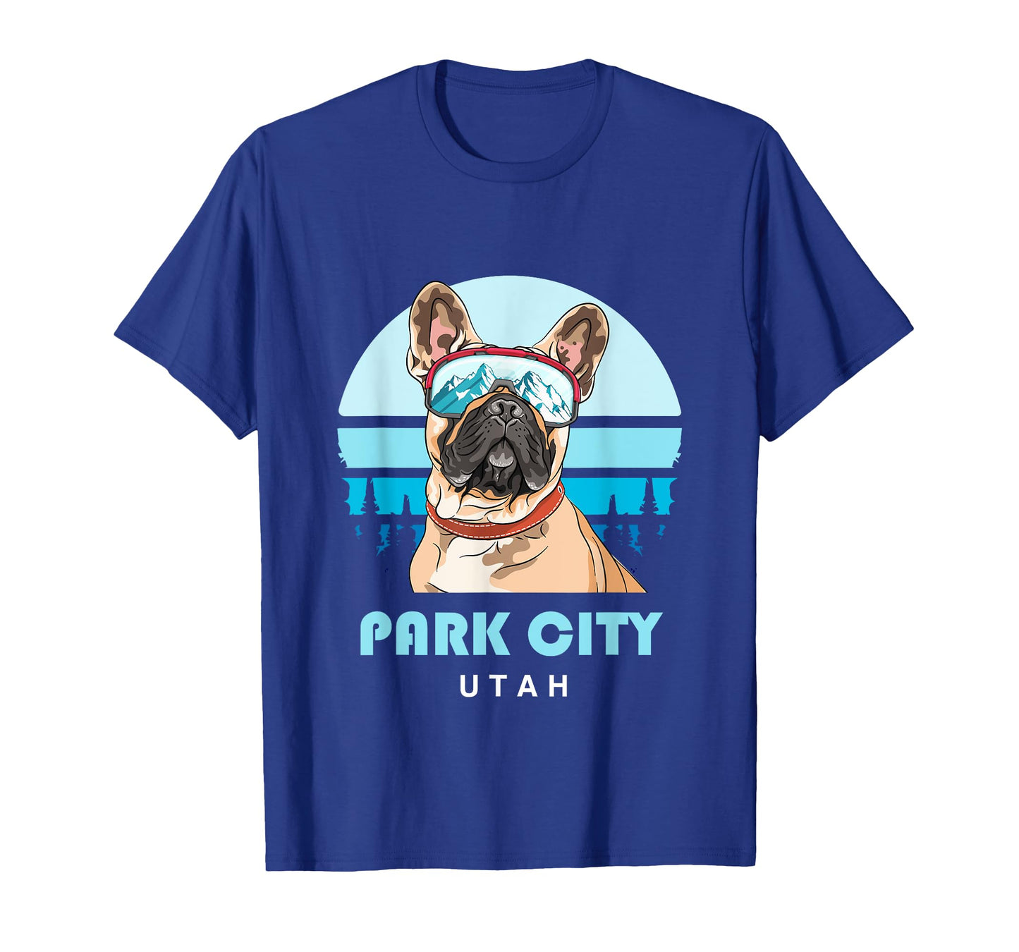 French Bulldog Winter Ski Park City Utah Dog Lover T-Shirt for Men Women Girls Kids