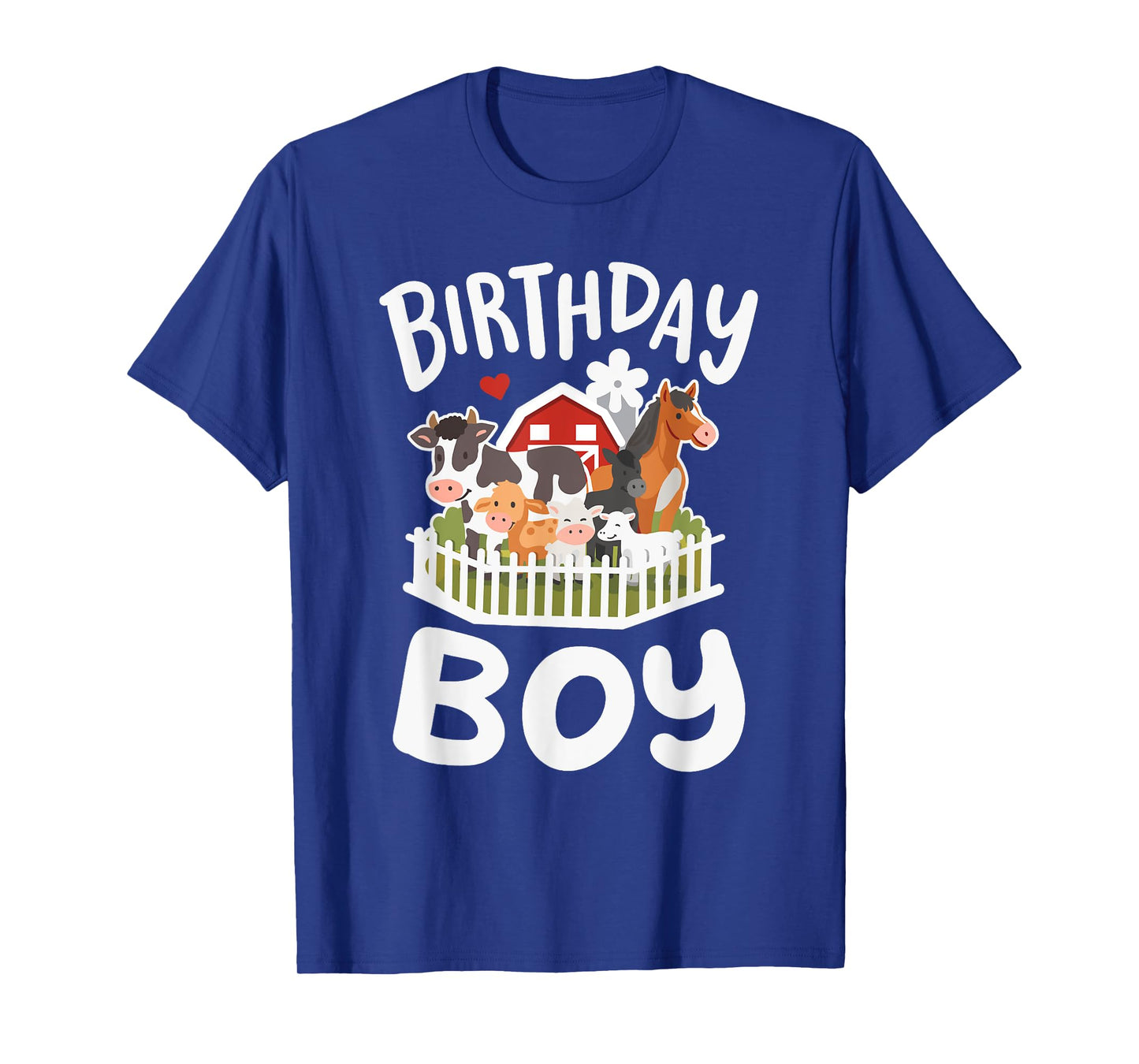 Birthday Boy Farm Animals Bday Matching Toddler Boys Kids T-Shirt