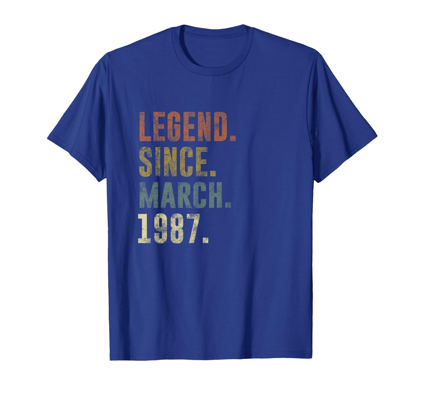 36th Retro Birthday Vintage Legend Since March 1987 T-Shirt