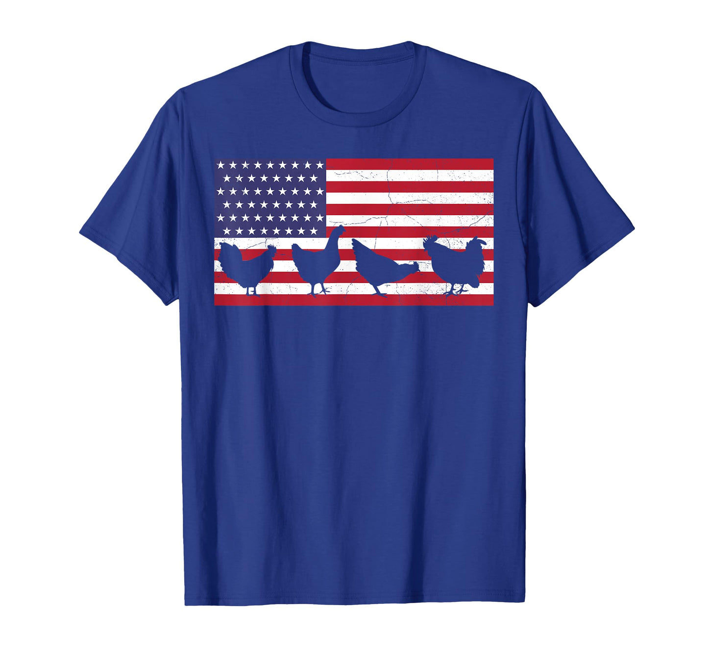 Chicken Fourth of July Hen Farm July 4th American Flag USA T-Shirt