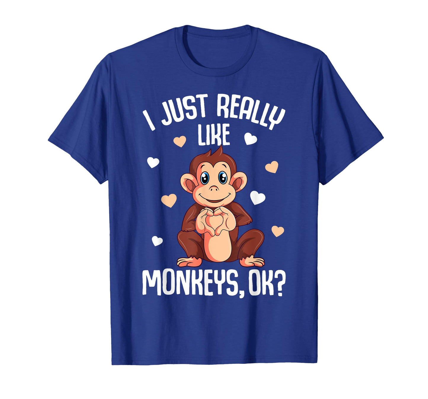 I Just Really Like Monkeys Kids Girls Women Monkey T-Shirt