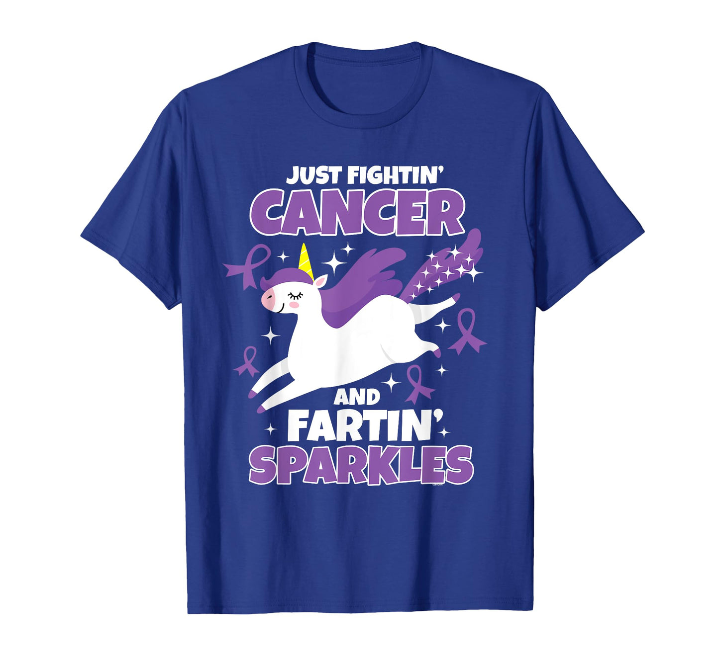 Cancer Funny Unicorn Farting Sparkles T-Shirt