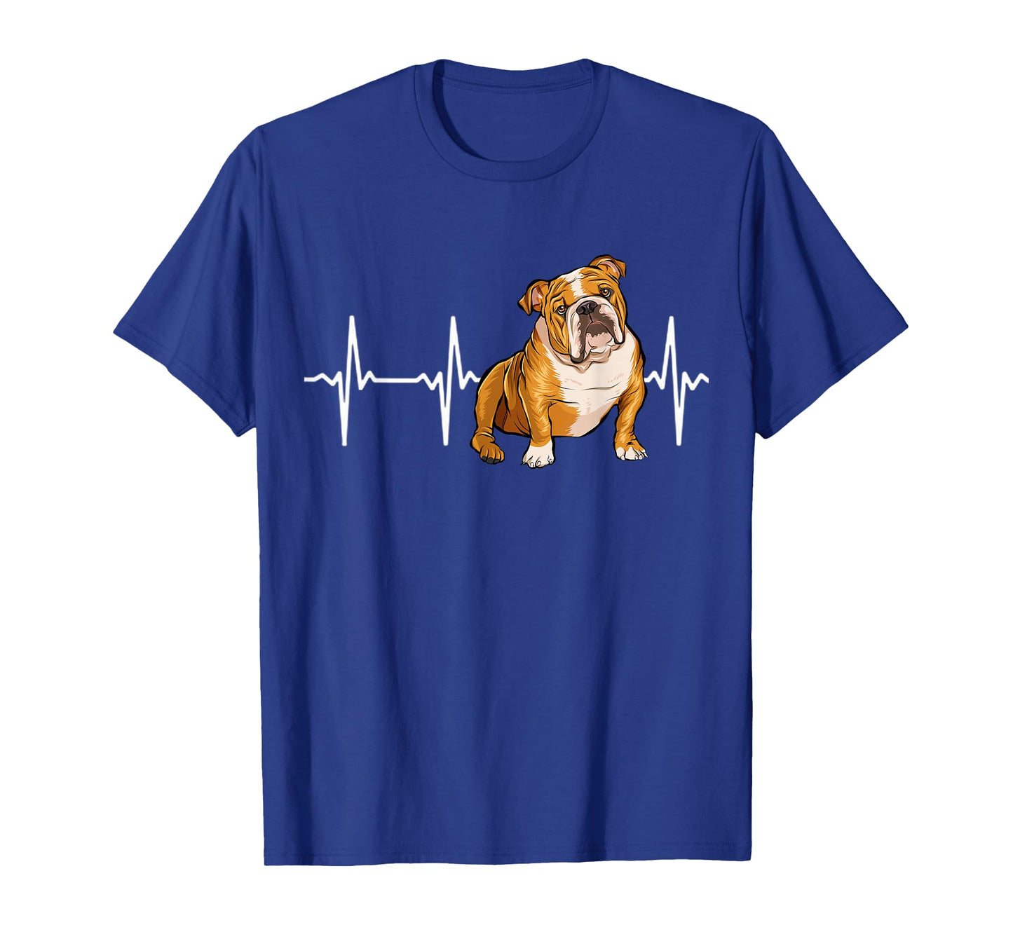 Bulldog Heartbeat Dog Lover Men Women Kids T-Shirt