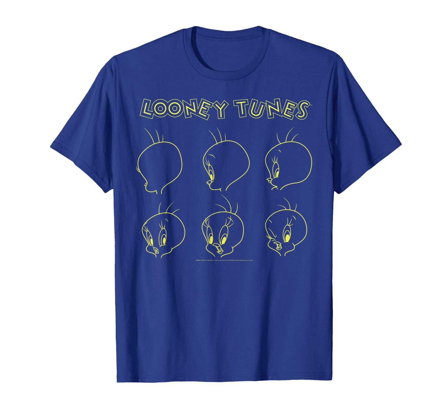 Looney Tunes Tweety Bird Line Art Faces T-Shirt