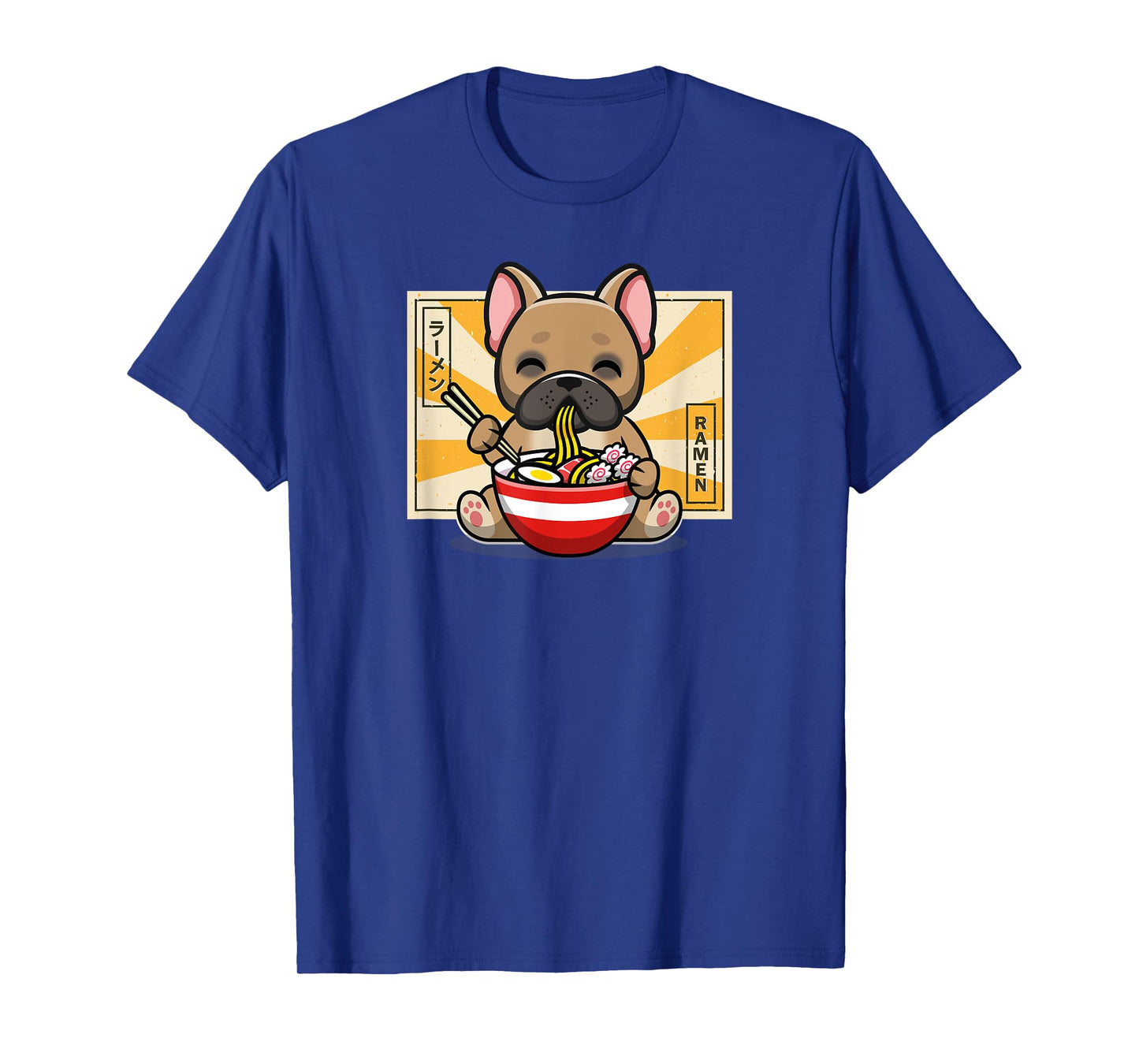 Funny Cute Kawaii Kids Ramen Noodles Frenchie Lover T-Shirt