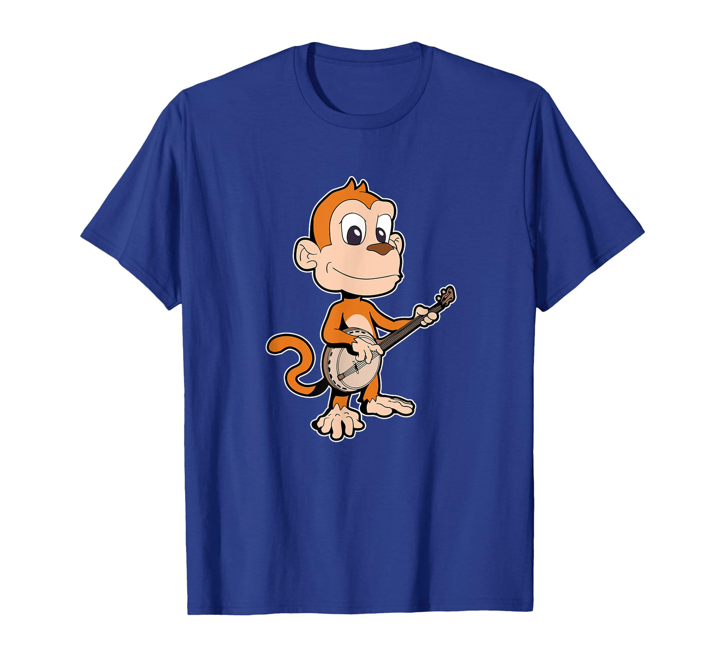Comic monkey playing banjo T-Shirt
