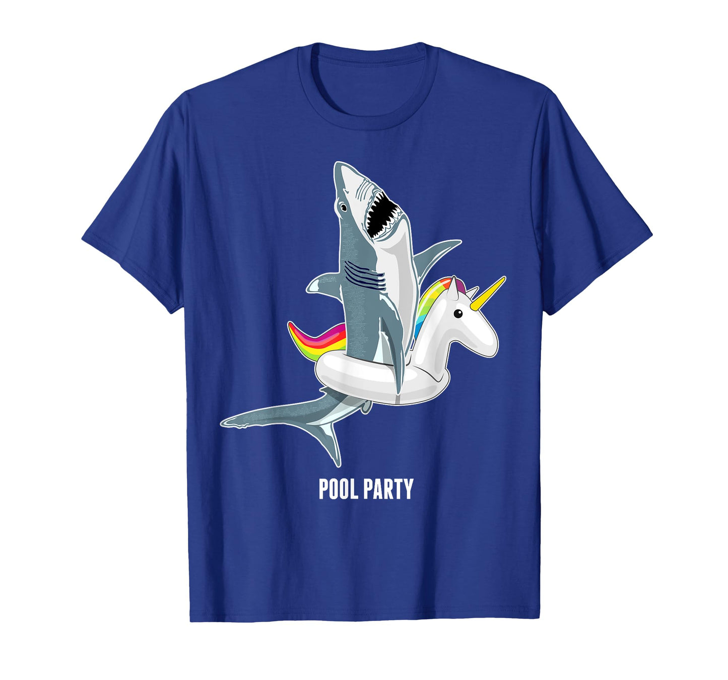 Pool Party Unicorn Float Funny Shark Lover Gift Kids T-Shirt