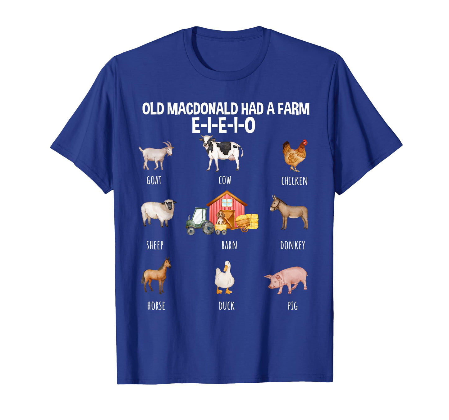 Toddler Kids Old MacDonald Had a Farm E-I-E-I-O Nursery Song T-Shirt