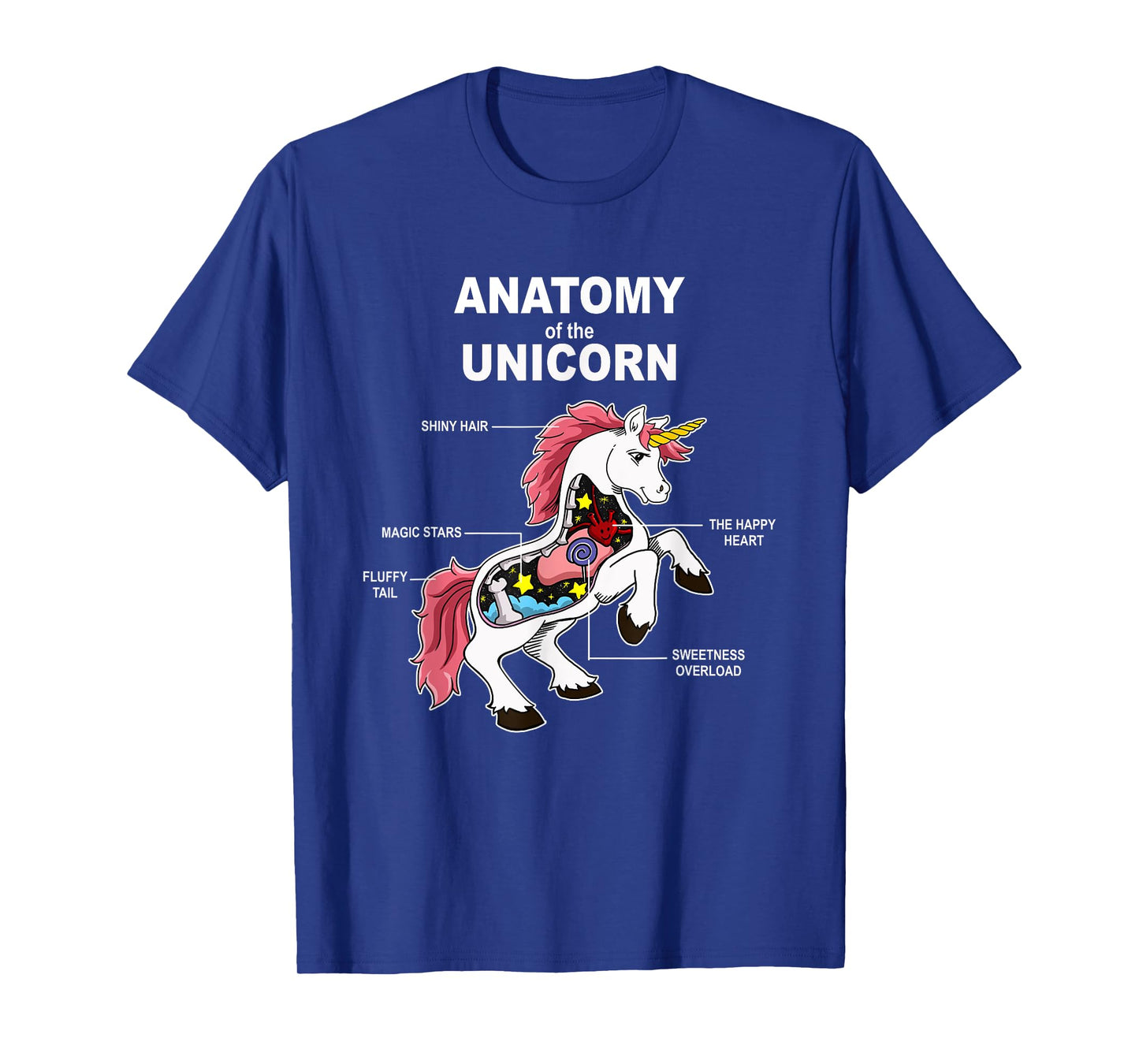 Unicorn Anatomy Cute Magic Creature Funny T-Shirt