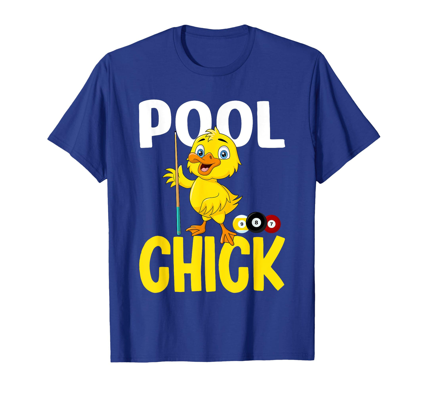 Funny Pool Chick 8 Ball Women Cute Billiards Ladies T-Shirt