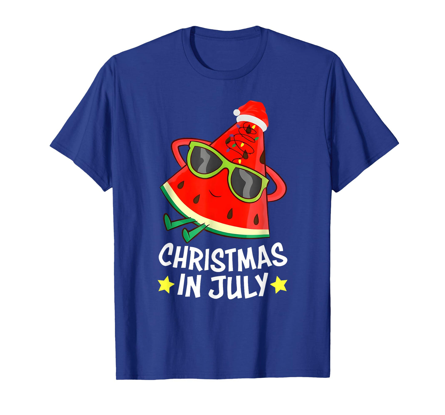 Christmas In July Watermelon Xmas Tree Summer Men Women Kids T-Shirt