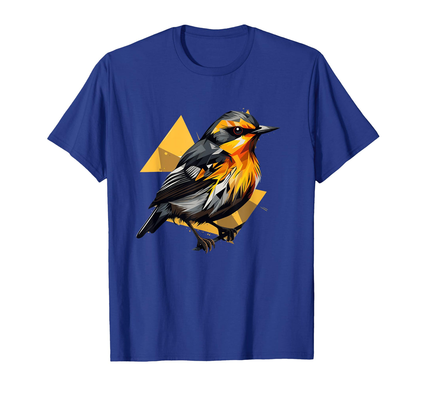 Blackburnian Warbler Geometric Patten Art,Cute Bird Lover T-Shirt