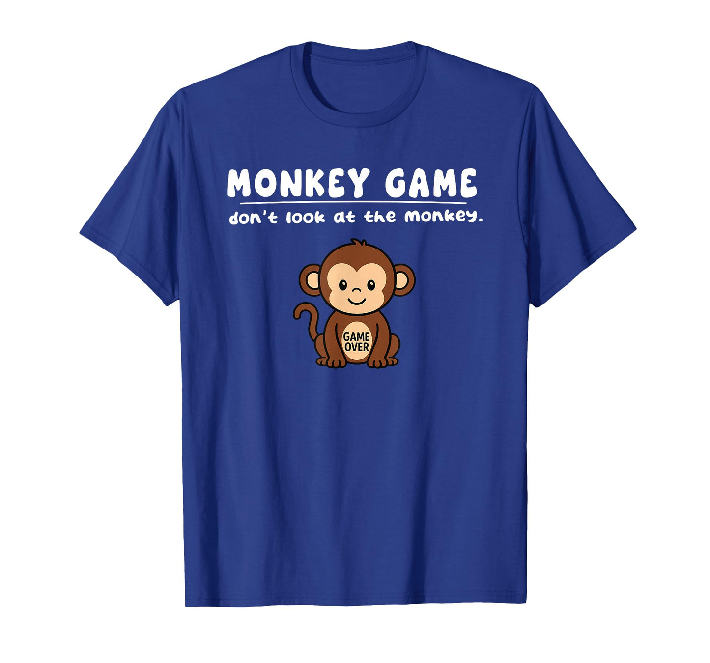 Funny Monkey Game Dont Look Game Over Boys Girls Kids T-Shirt
